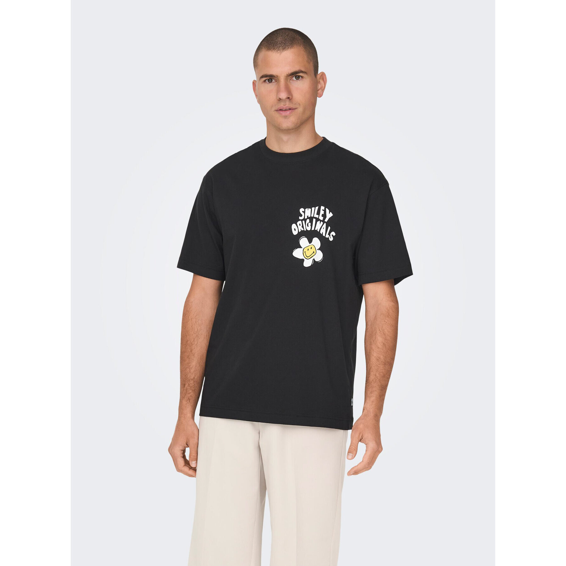 Only & Sons Тишърт 22025281 Черен Relaxed Fit - Pepit.bg