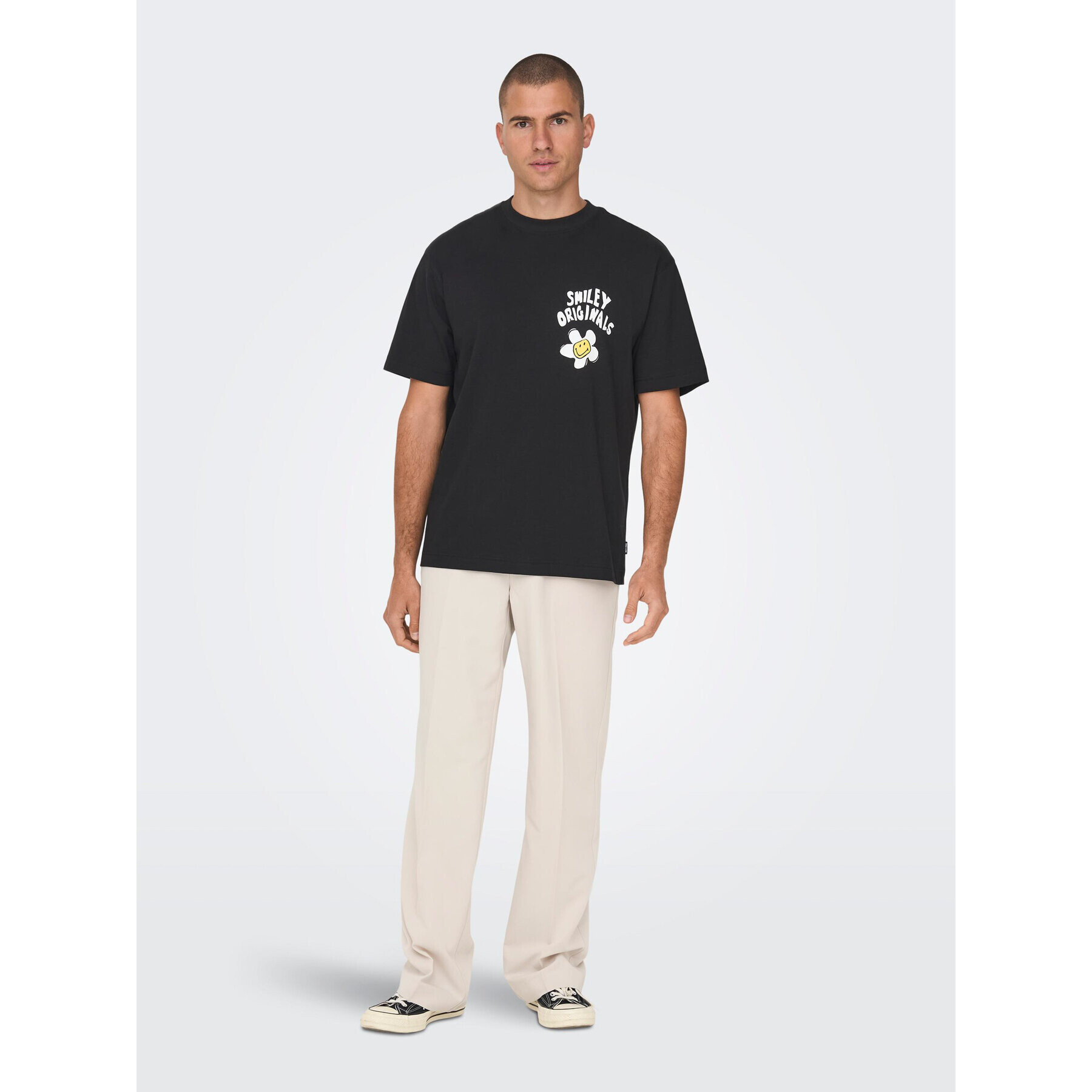 Only & Sons Тишърт 22025281 Черен Relaxed Fit - Pepit.bg