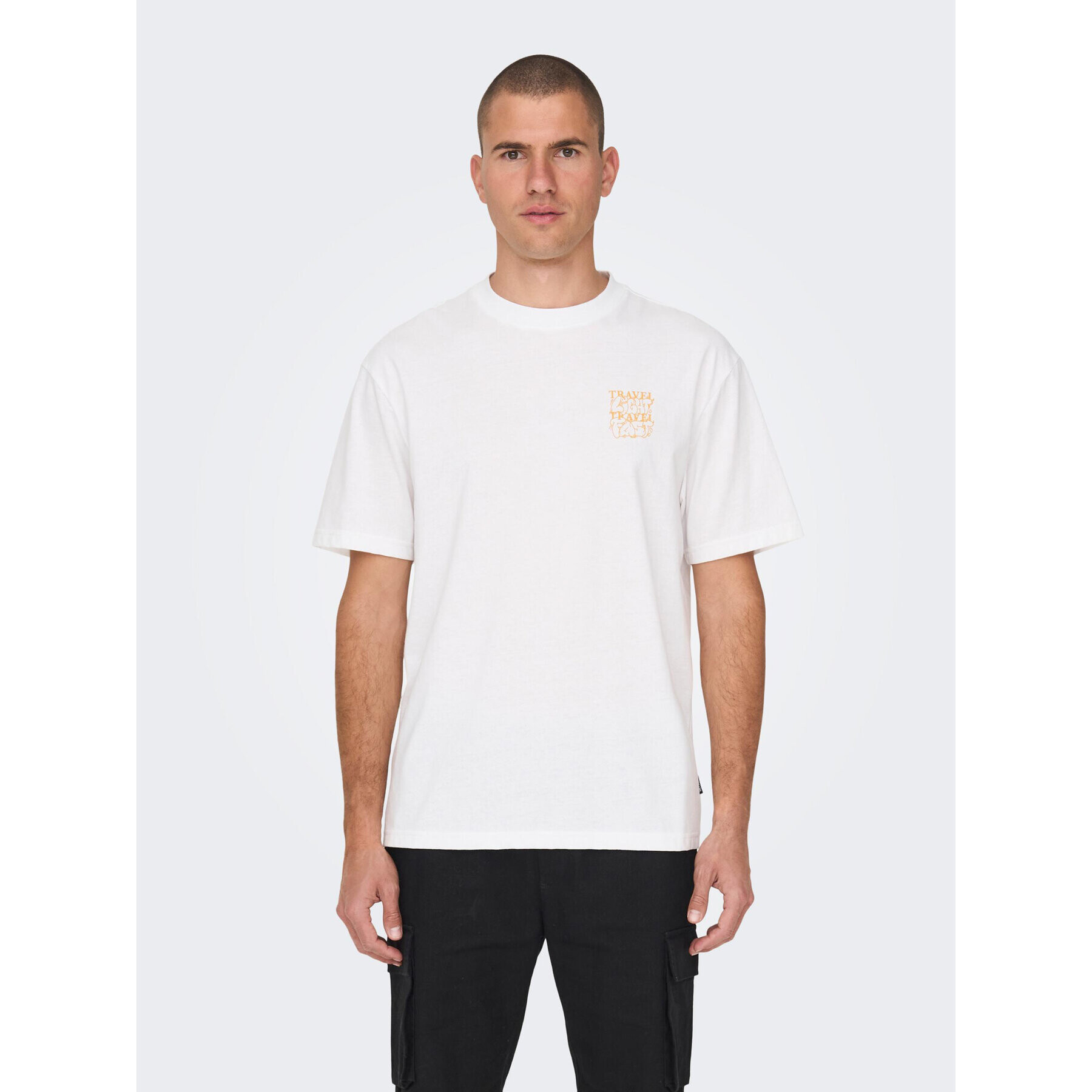 Only & Sons Тишърт 22025299 Бял Relaxed Fit - Pepit.bg