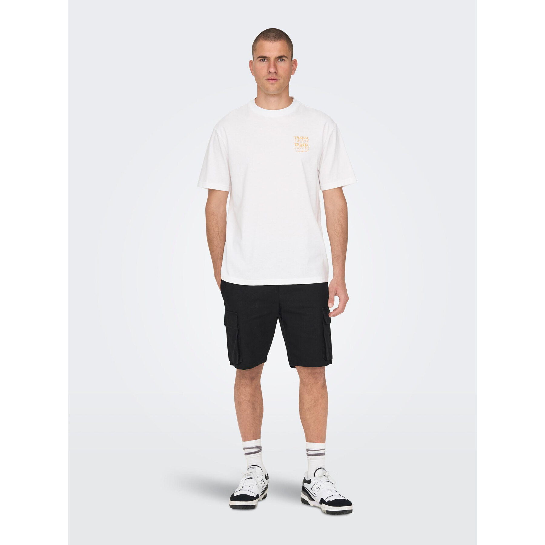 Only & Sons Тишърт 22025299 Бял Relaxed Fit - Pepit.bg