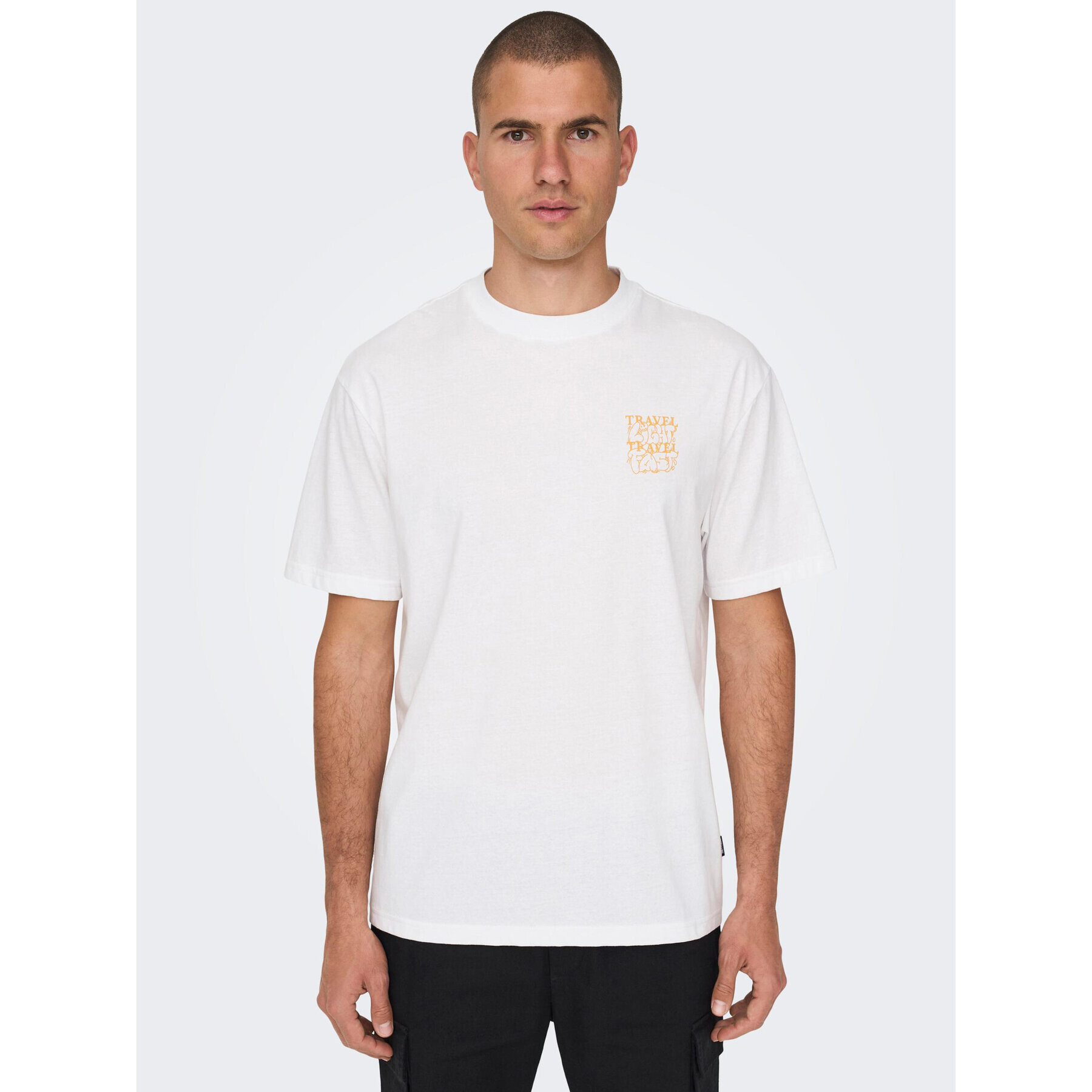 Only & Sons Тишърт 22025299 Бял Relaxed Fit - Pepit.bg