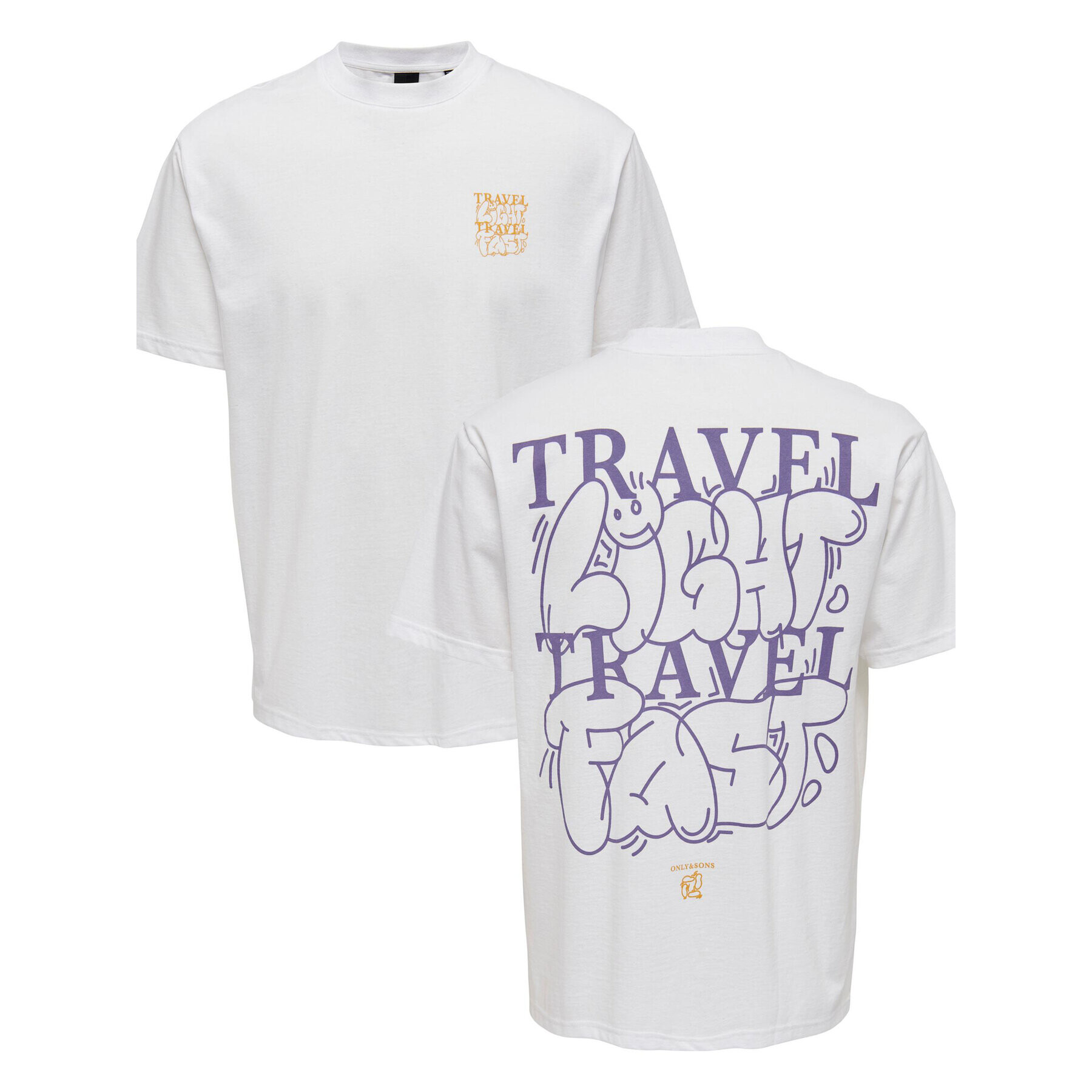 Only & Sons Тишърт 22025299 Бял Relaxed Fit - Pepit.bg