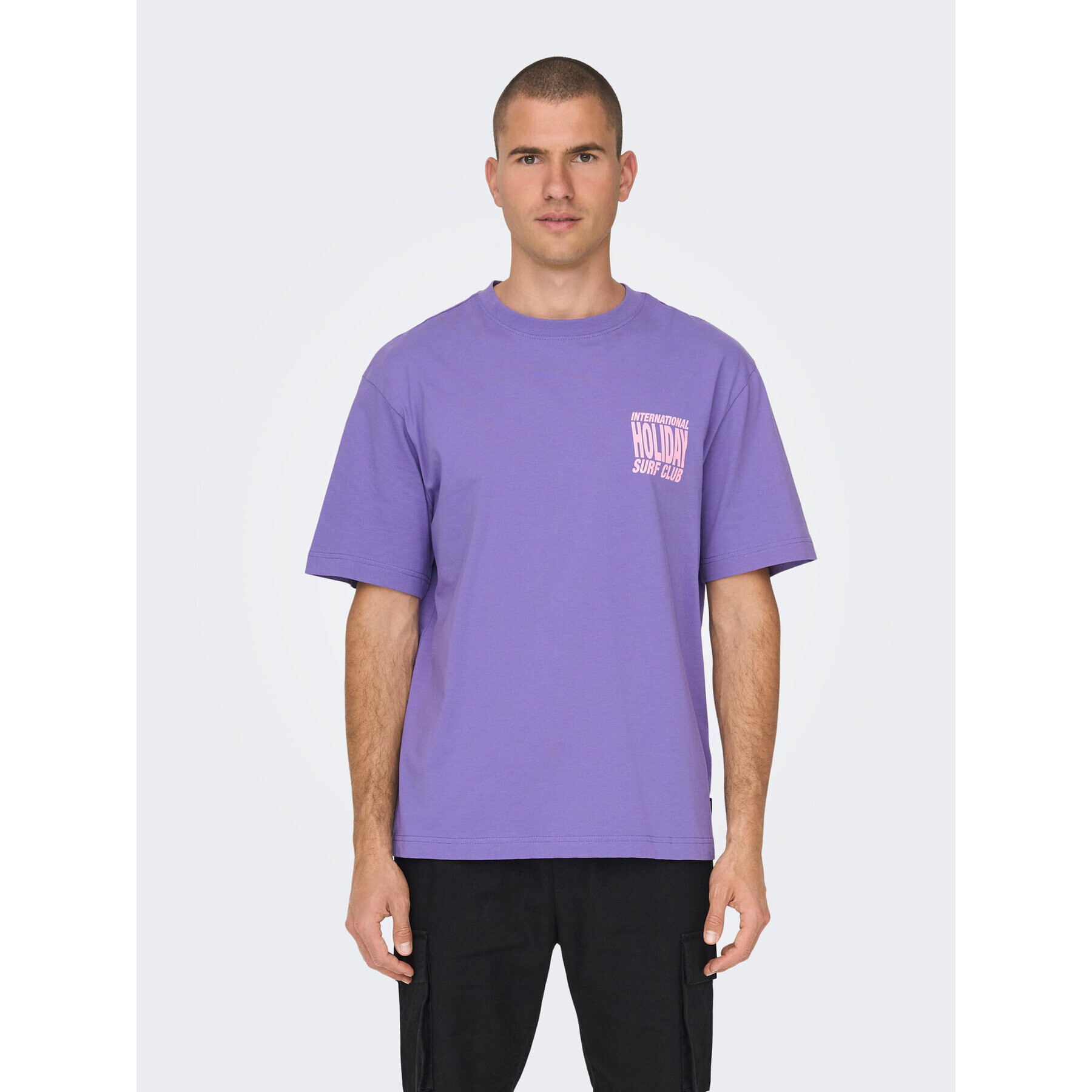 Only & Sons Тишърт 22025301 Виолетов Relaxed Fit - Pepit.bg