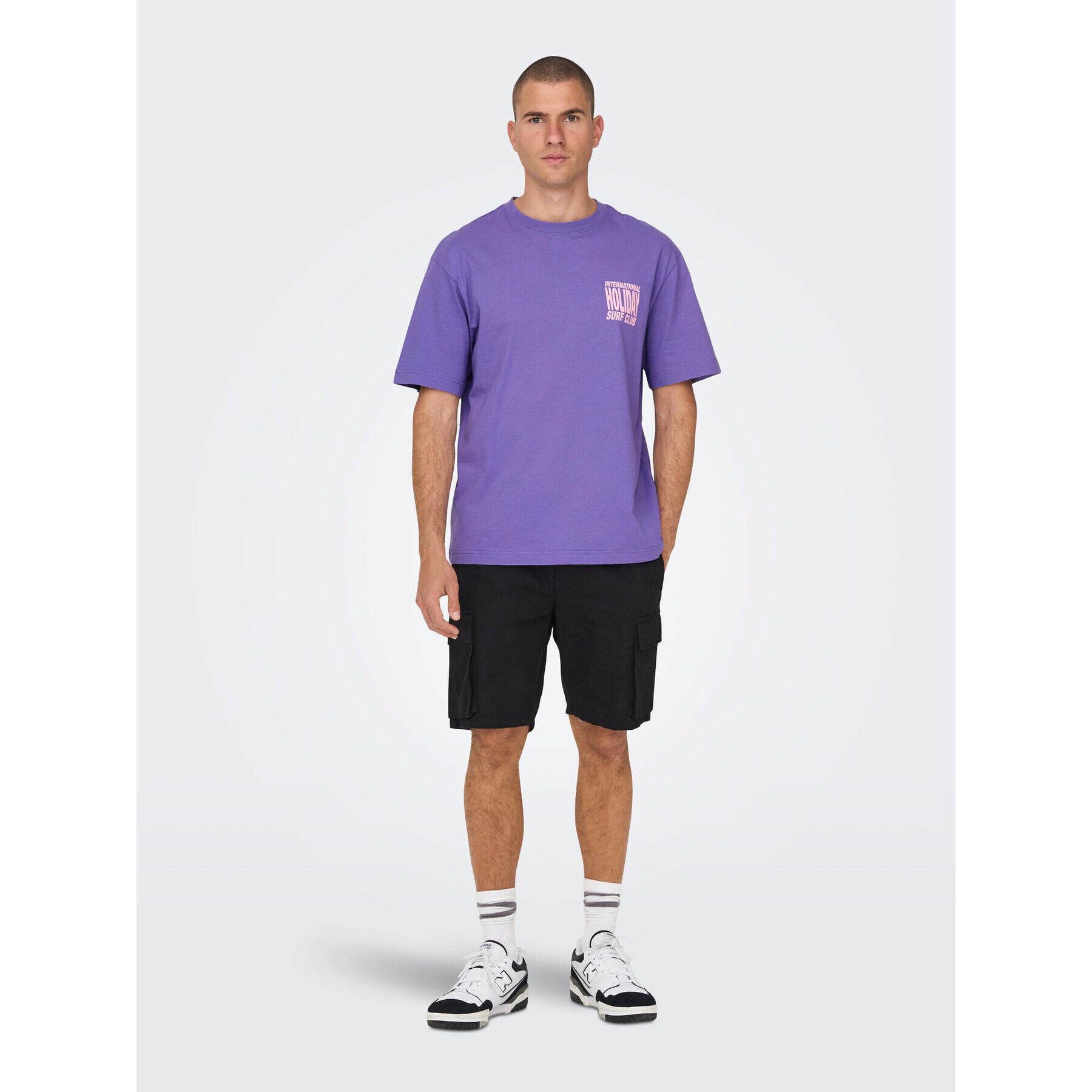 Only & Sons Тишърт 22025301 Виолетов Relaxed Fit - Pepit.bg