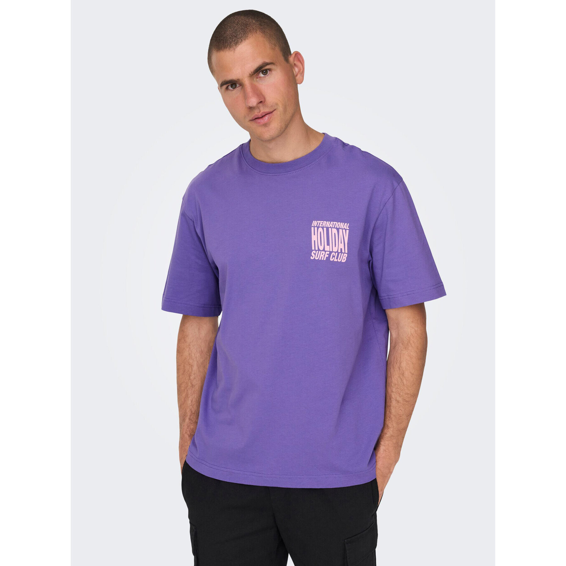 Only & Sons Тишърт 22025301 Виолетов Relaxed Fit - Pepit.bg