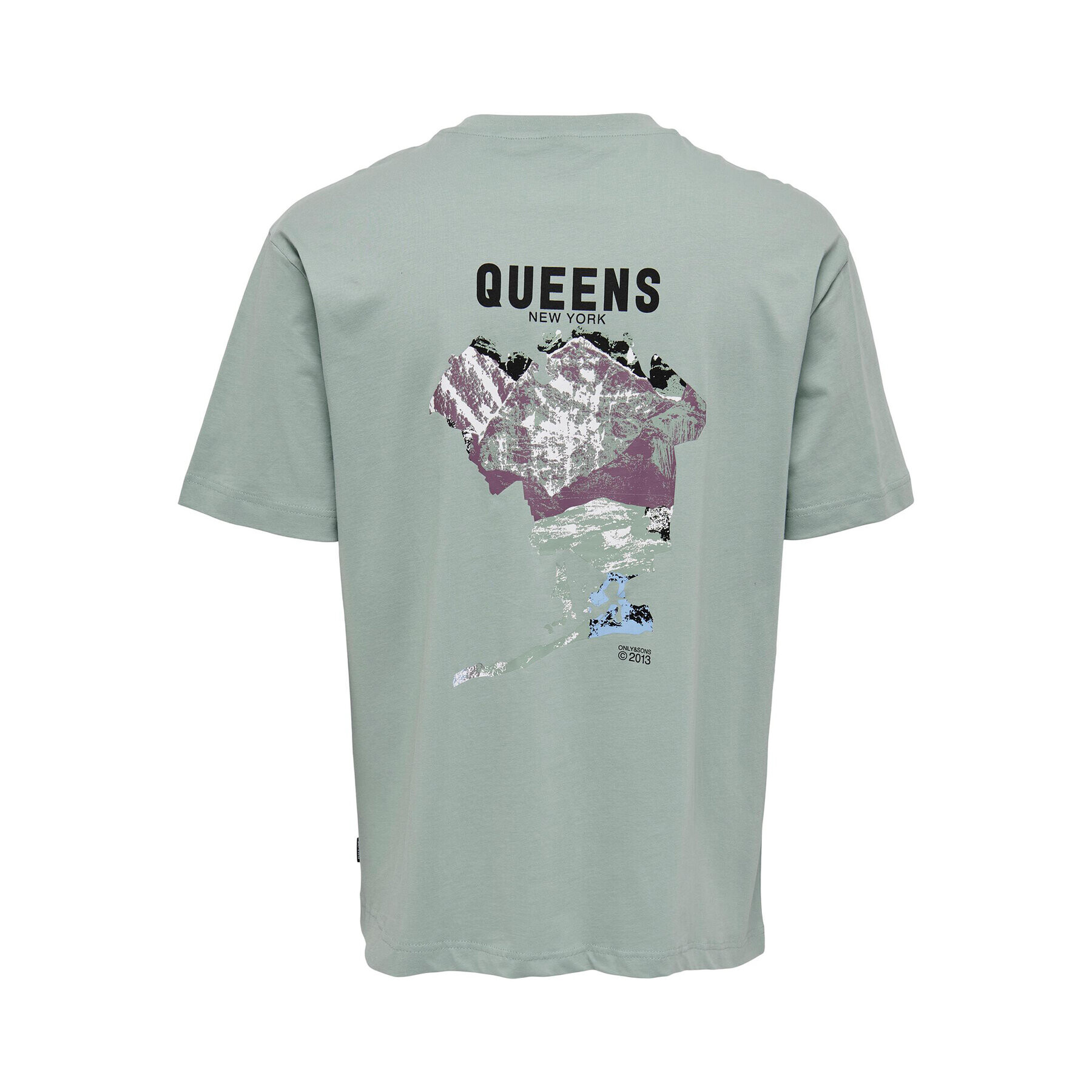 Only & Sons Тишърт 22025301 Зелен Relaxed Fit - Pepit.bg