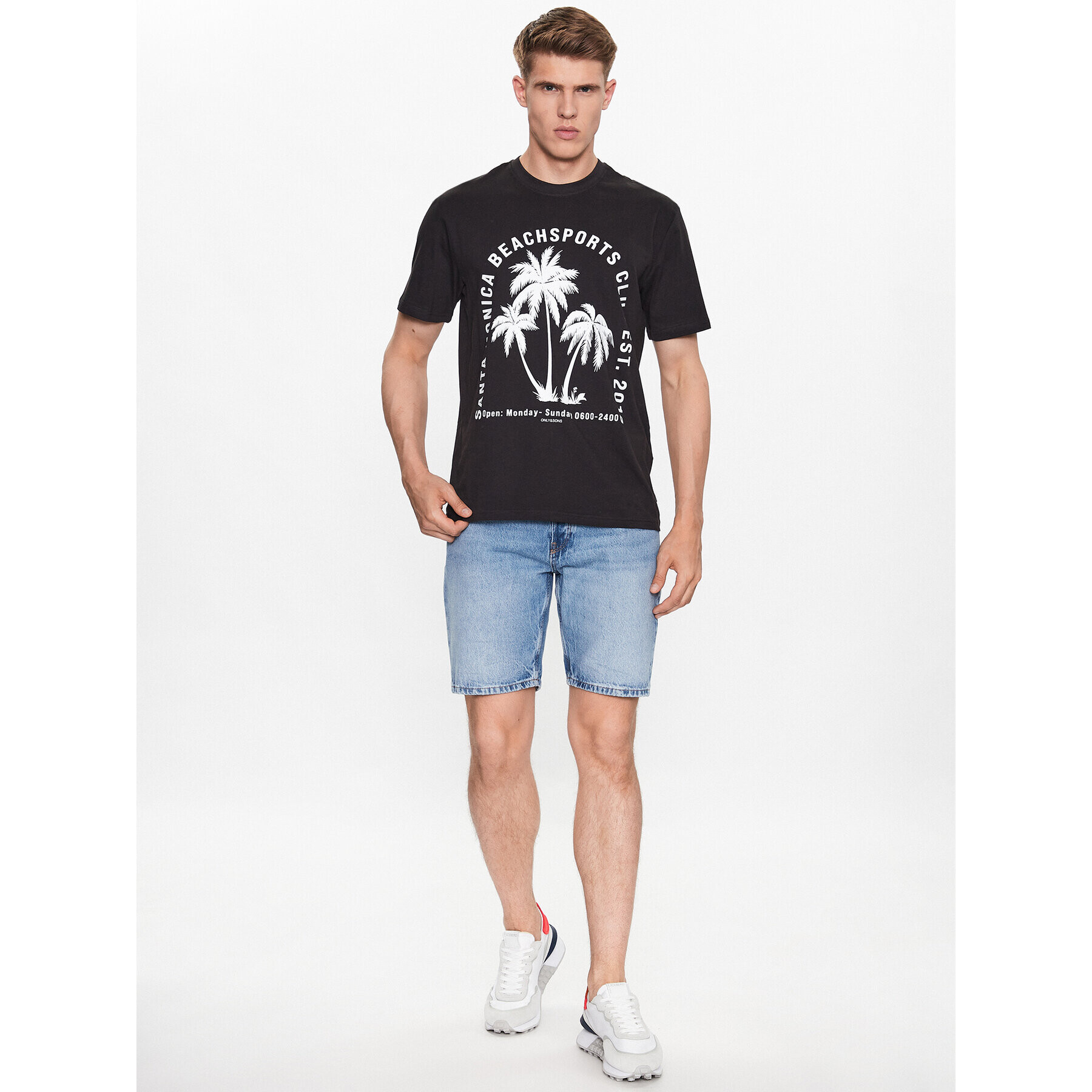Only & Sons Тишърт 22026039 Черен Regular Fit - Pepit.bg