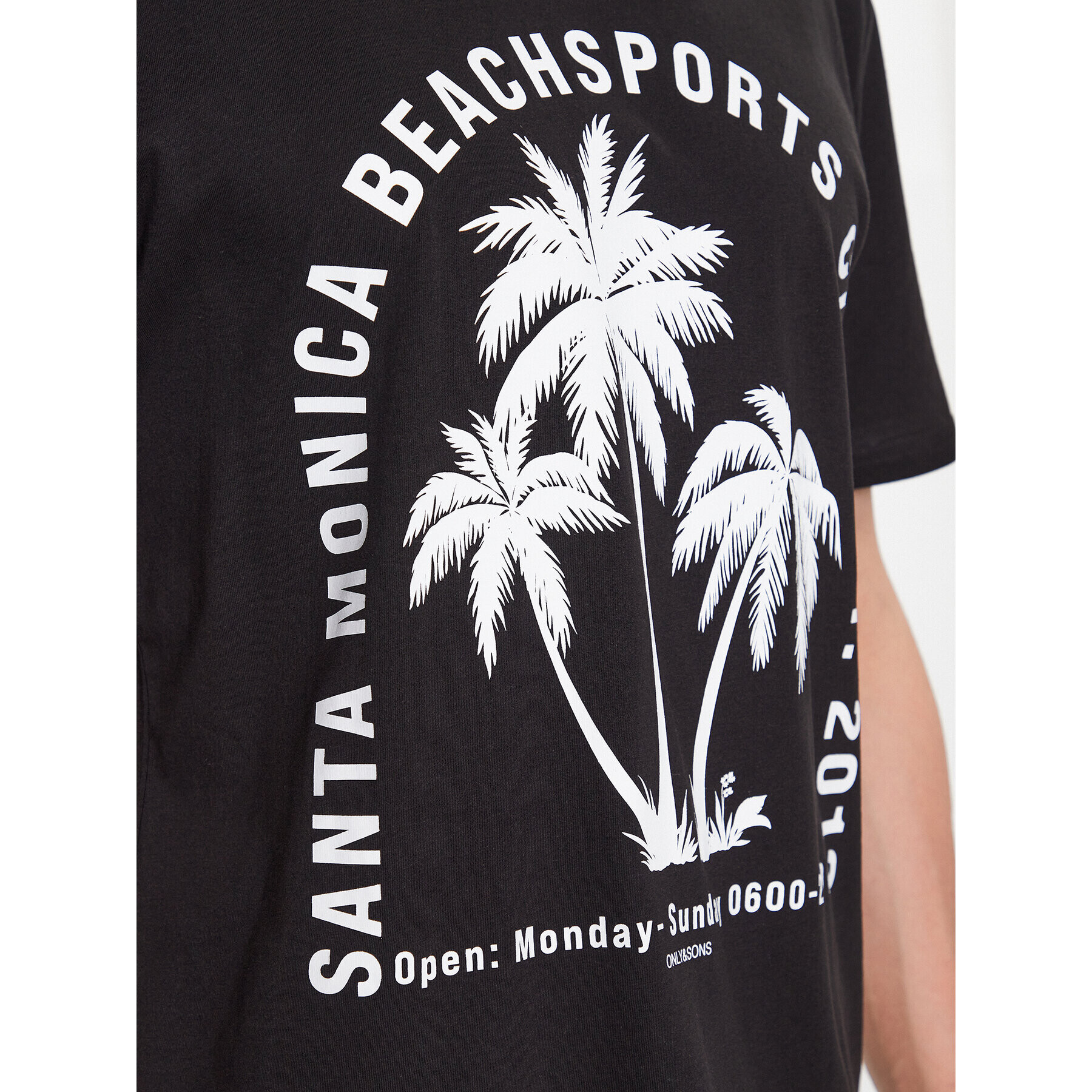 Only & Sons Тишърт 22026039 Черен Regular Fit - Pepit.bg