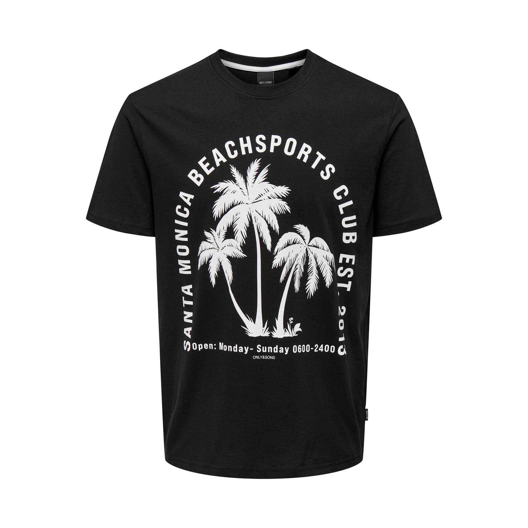 Only & Sons Тишърт 22026039 Черен Regular Fit - Pepit.bg