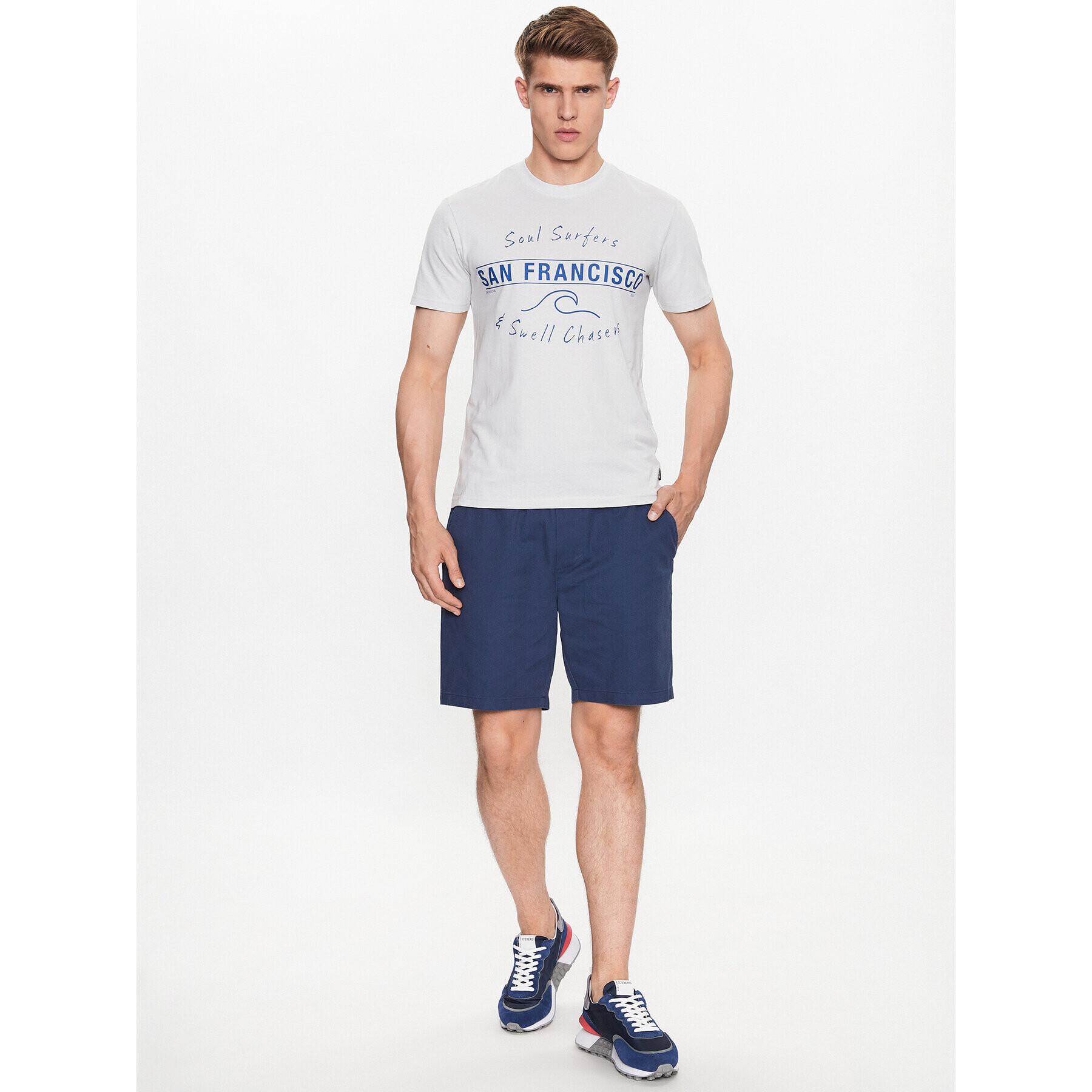 Only & Sons Тишърт 22026039 Сив Regular Fit - Pepit.bg