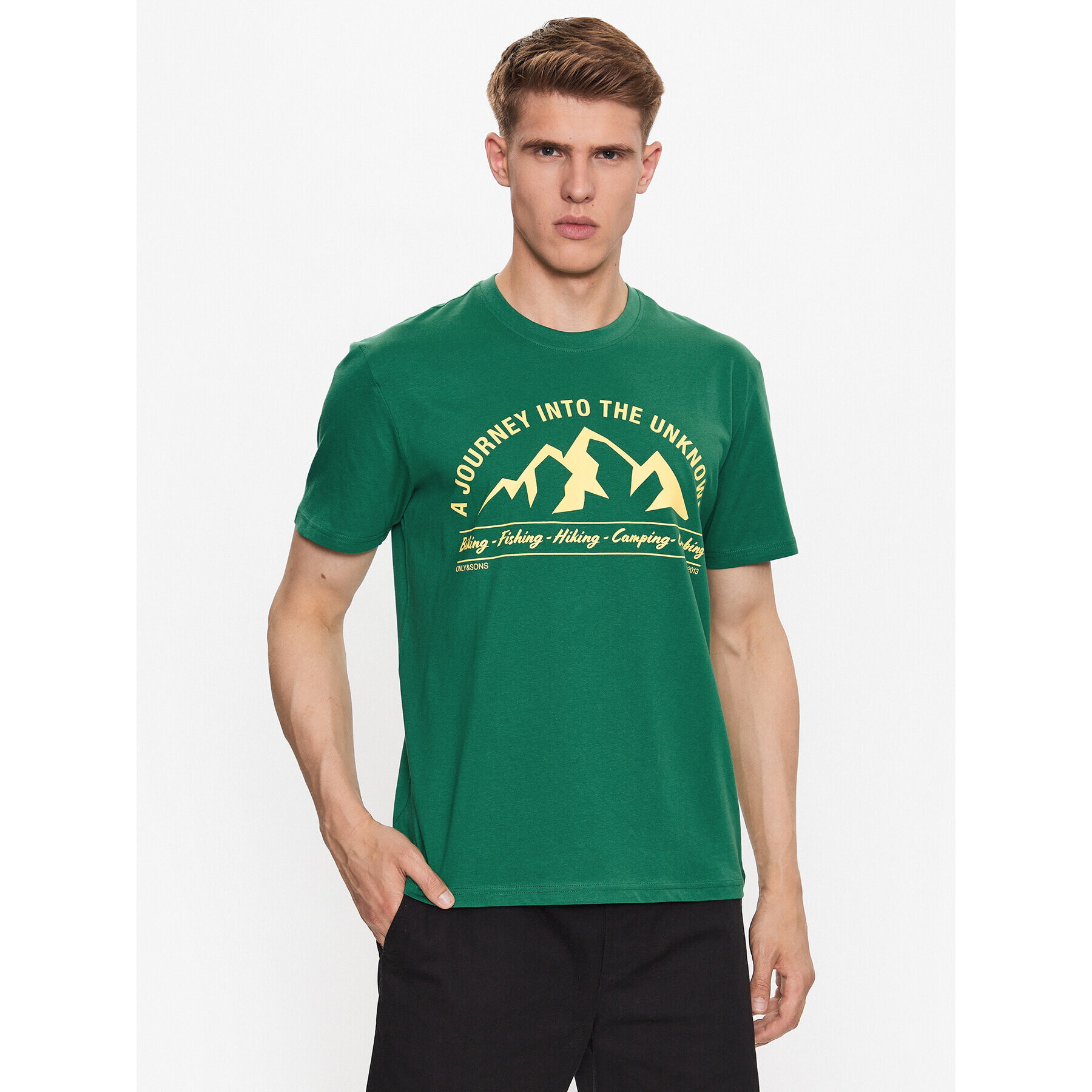 Only & Sons Тишърт 22026039 Зелен Regular Fit - Pepit.bg