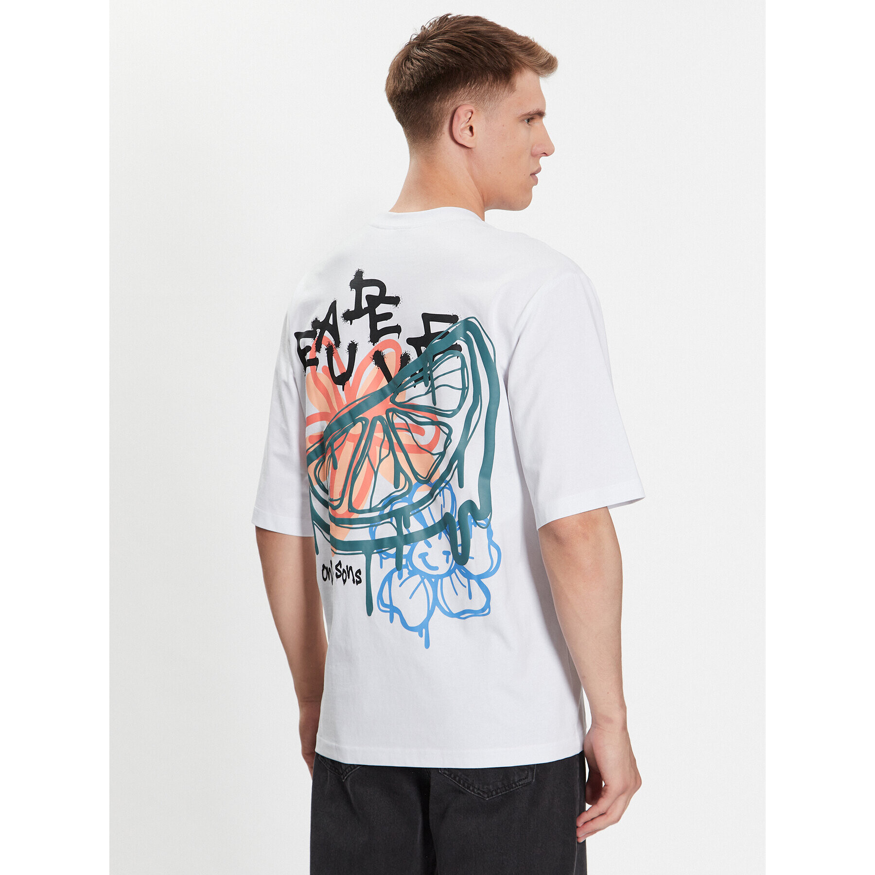 Only & Sons Тишърт 22026060 Бял Relaxed Fit - Pepit.bg