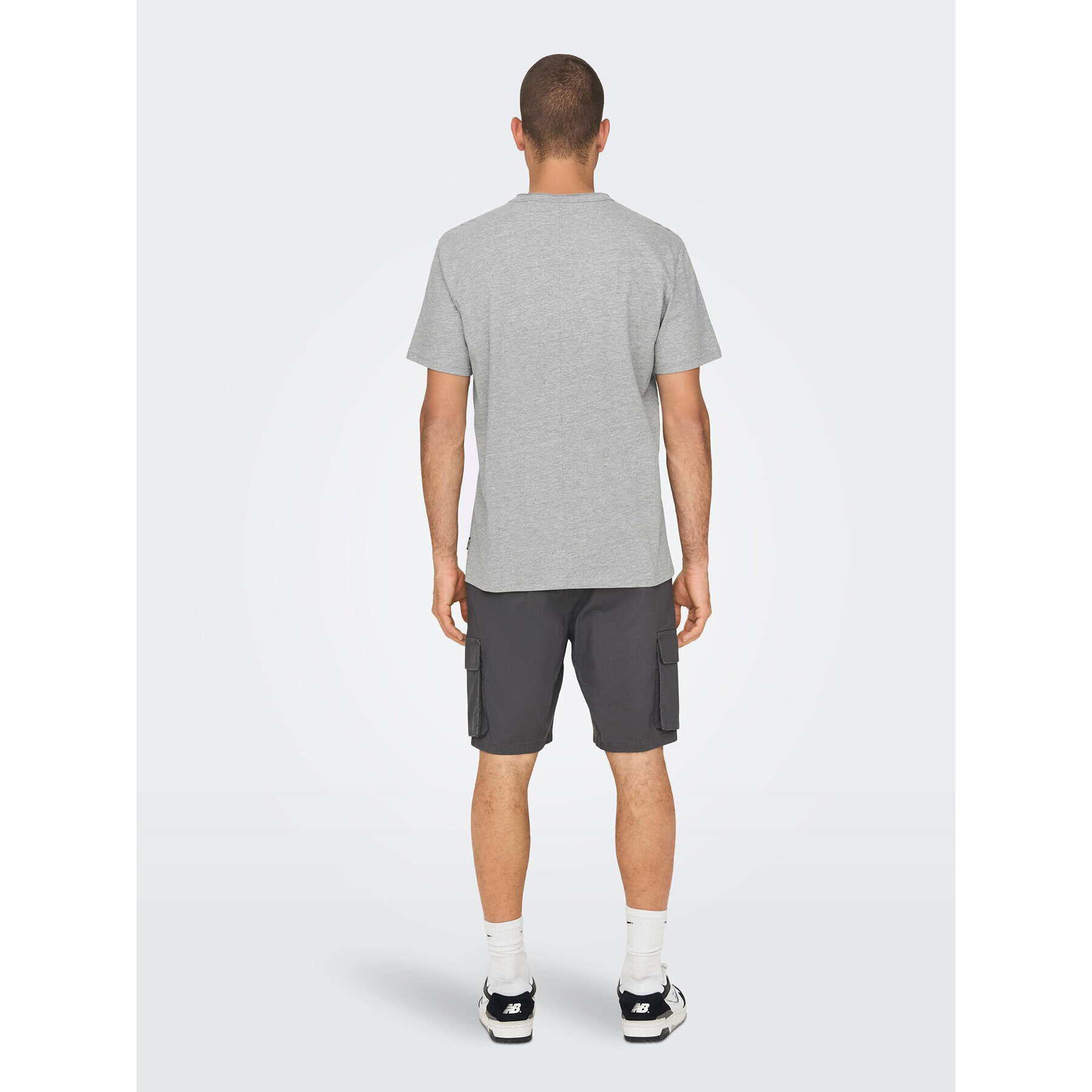 Only & Sons Тишърт 22026083 Сив Regular Fit - Pepit.bg