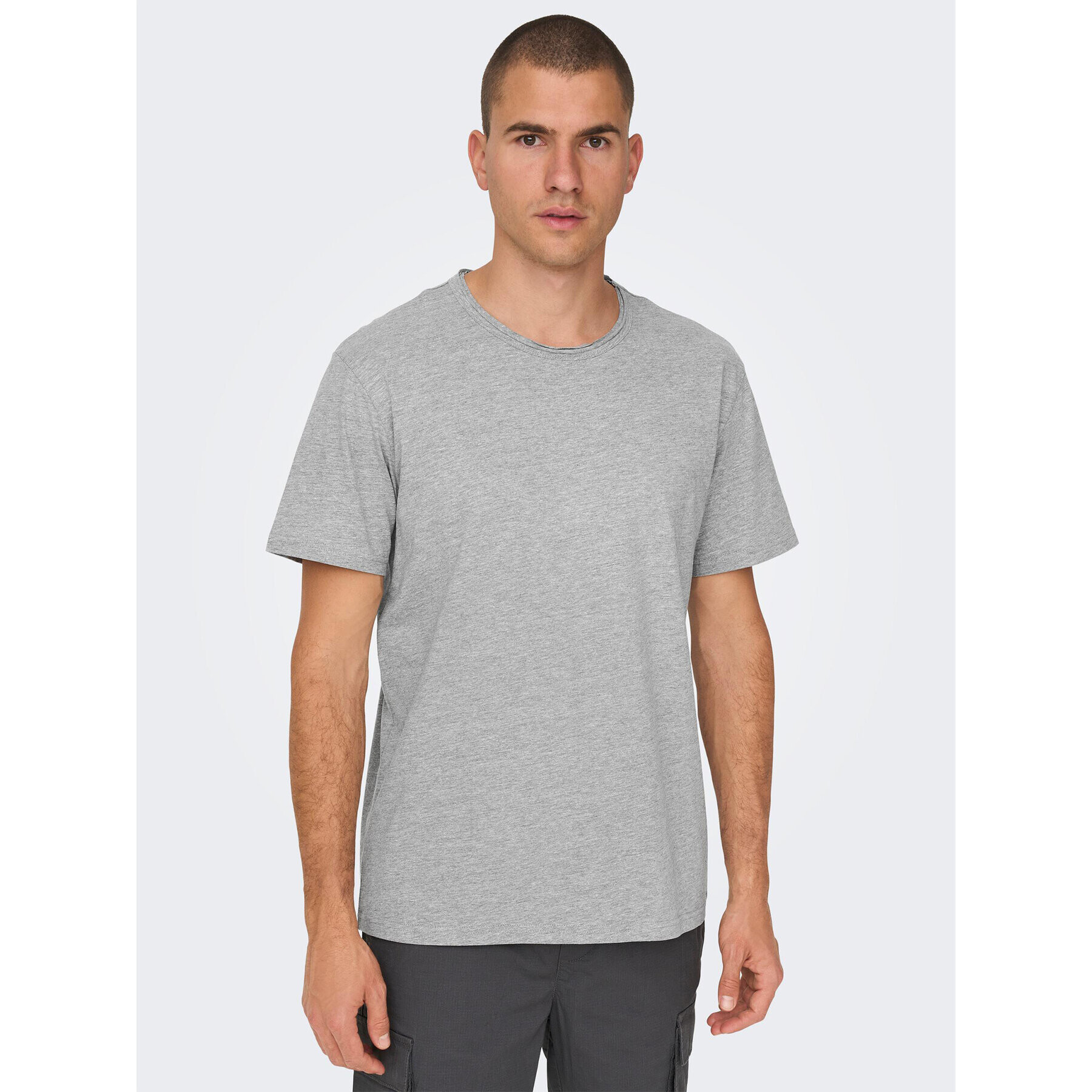 Only & Sons Тишърт 22026083 Сив Regular Fit - Pepit.bg