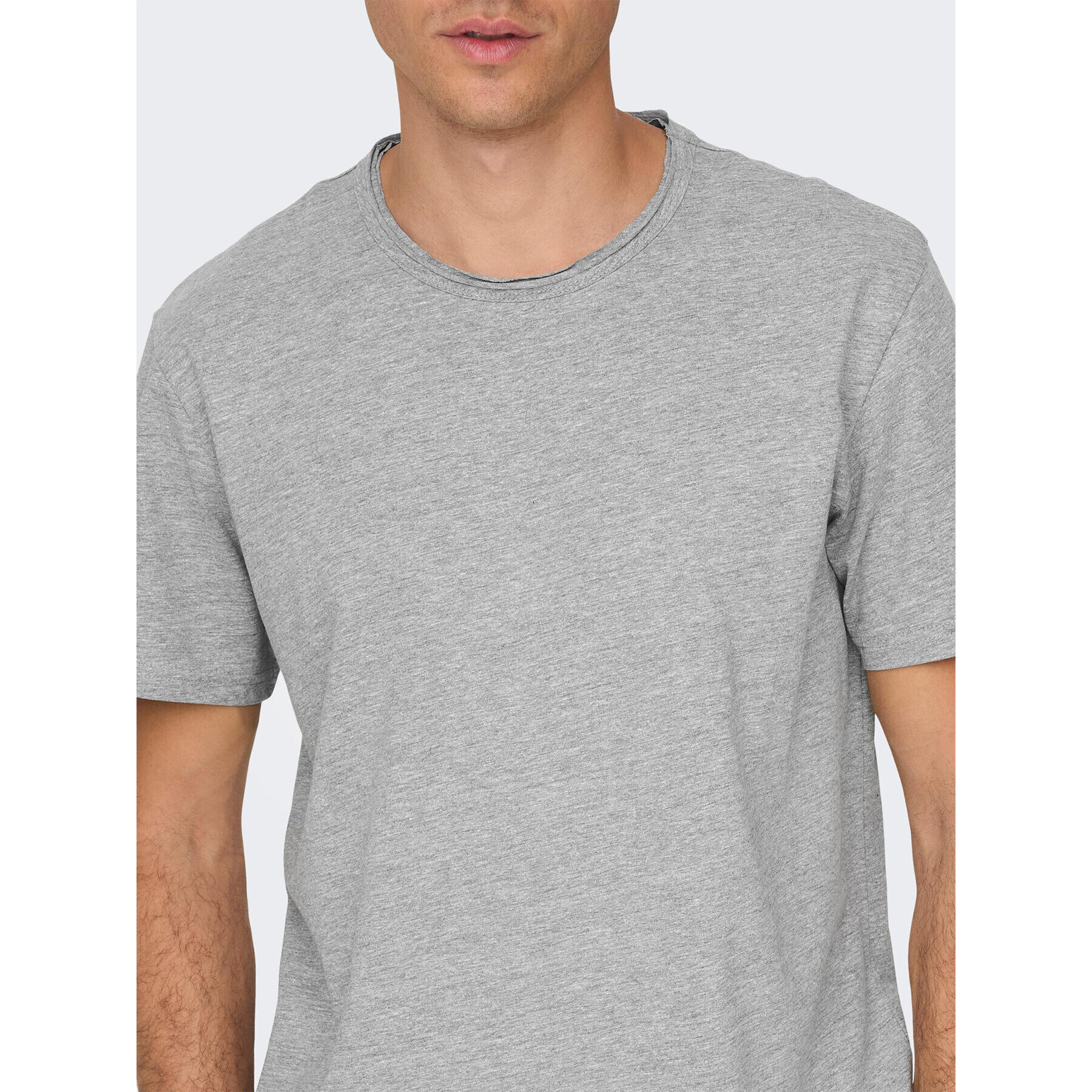 Only & Sons Тишърт 22026083 Сив Regular Fit - Pepit.bg