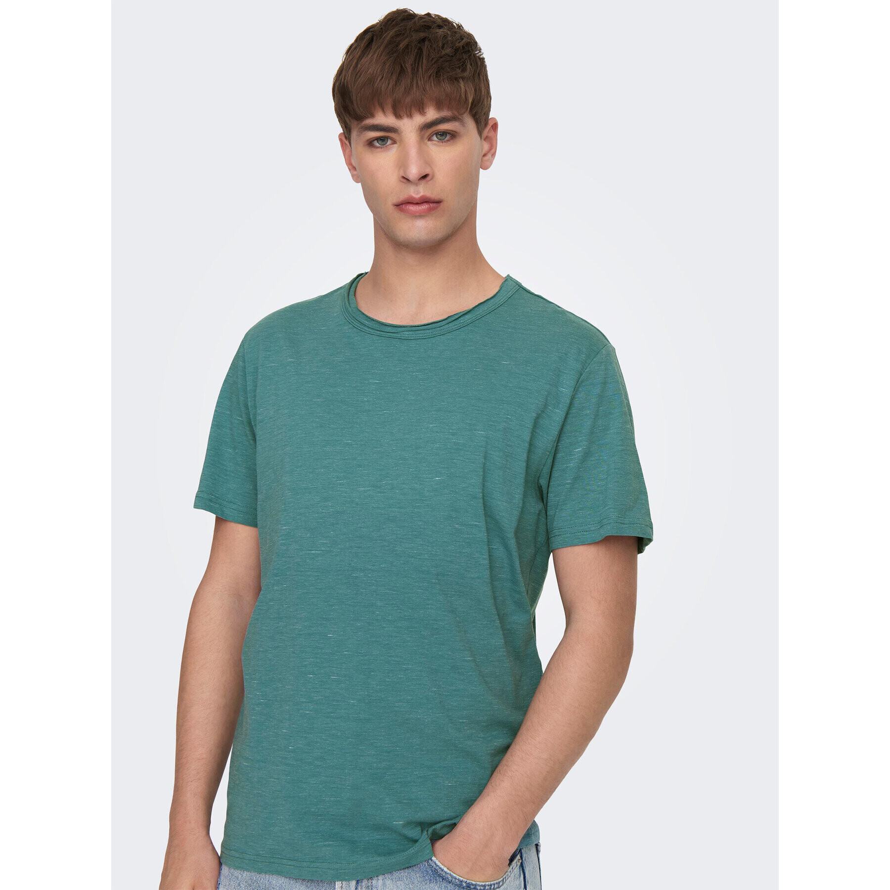 Only & Sons Тишърт 22026083 Зелен Regular Fit - Pepit.bg