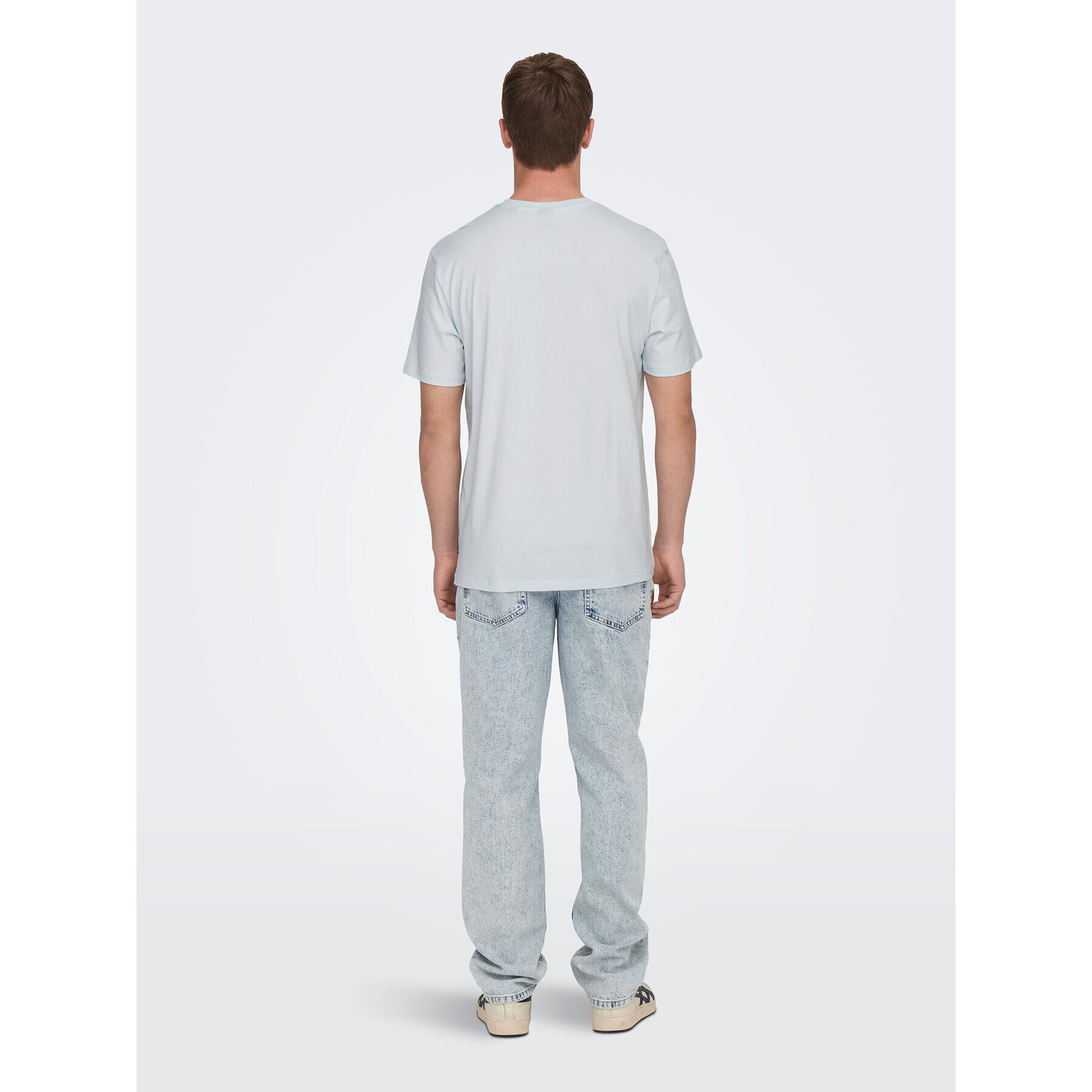 Only & Sons Тишърт 22026084 Бял Regular Fit - Pepit.bg