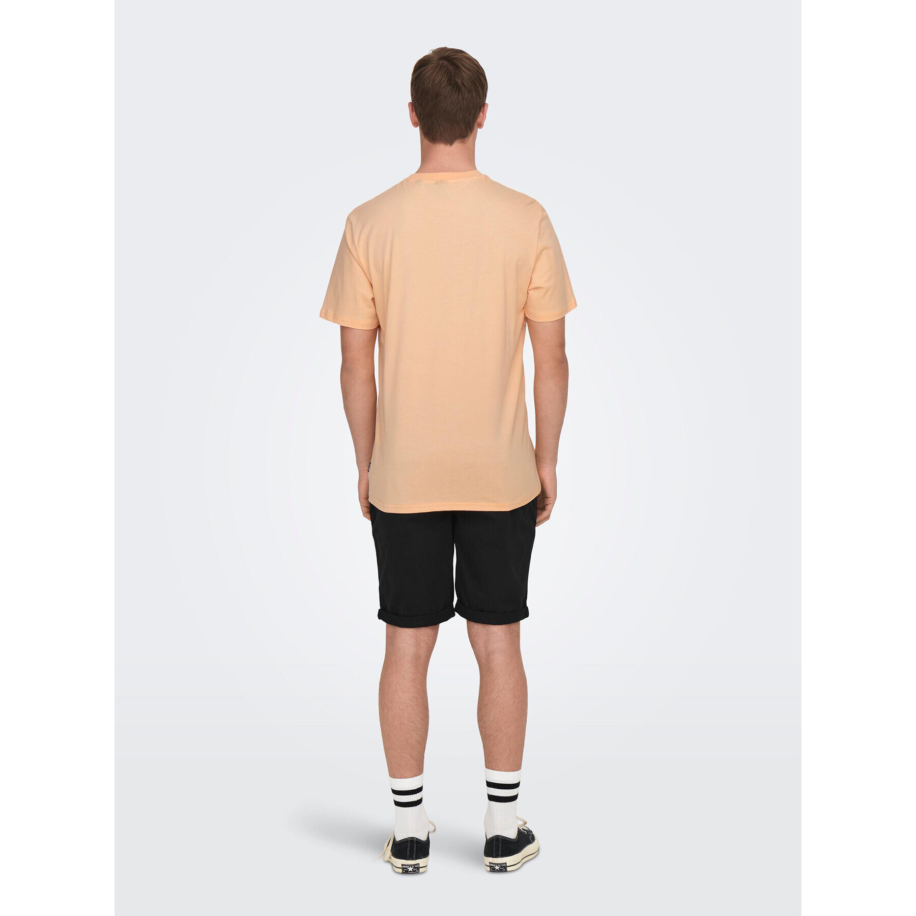 Only & Sons Тишърт 22026084 Оранжев Regular Fit - Pepit.bg