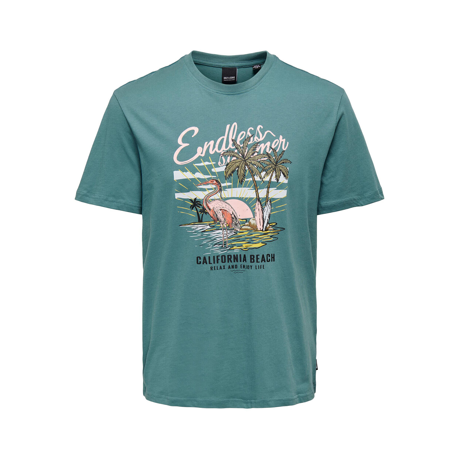 Only & Sons Тишърт 22026084 Син Regular Fit - Pepit.bg