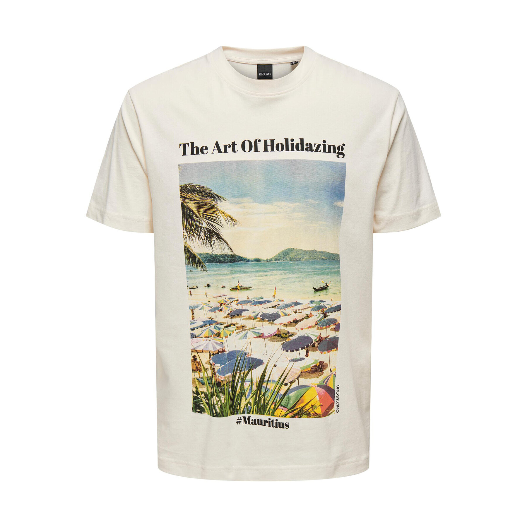 Only & Sons Тишърт 22026086 Бял Regular Fit - Pepit.bg