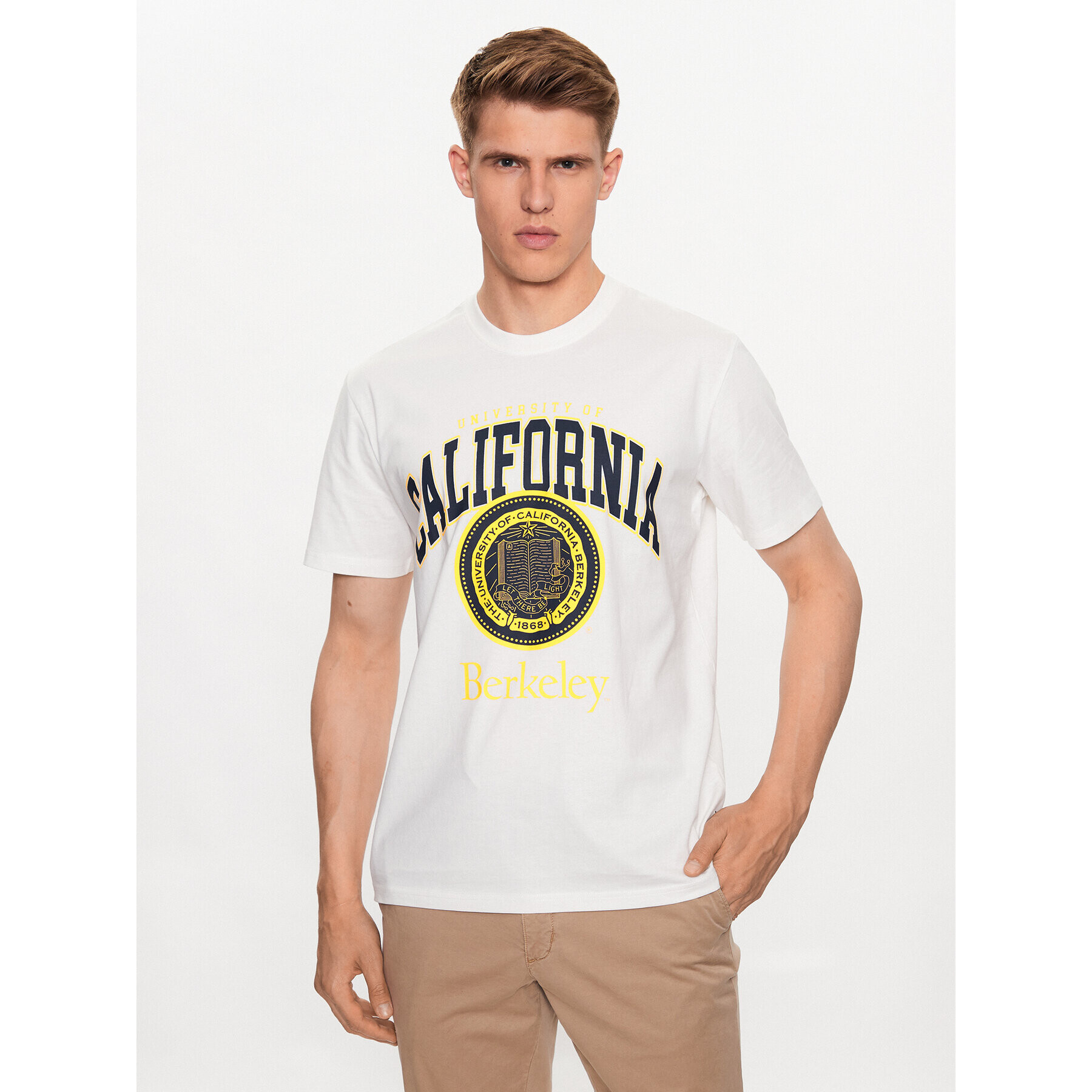 Only & Sons Тишърт 22026328 Бял Regular Fit - Pepit.bg