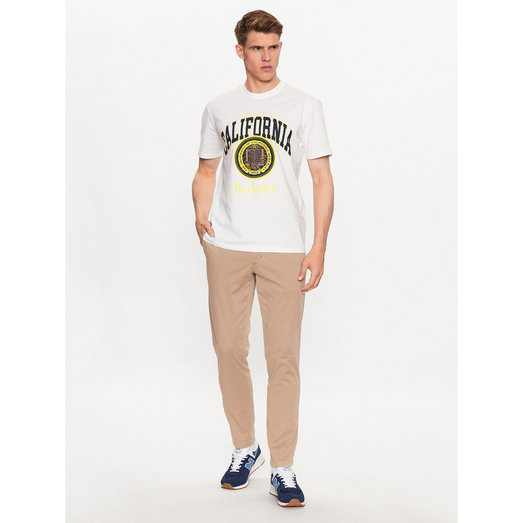 Only & Sons Тишърт 22026328 Бял Regular Fit - Pepit.bg