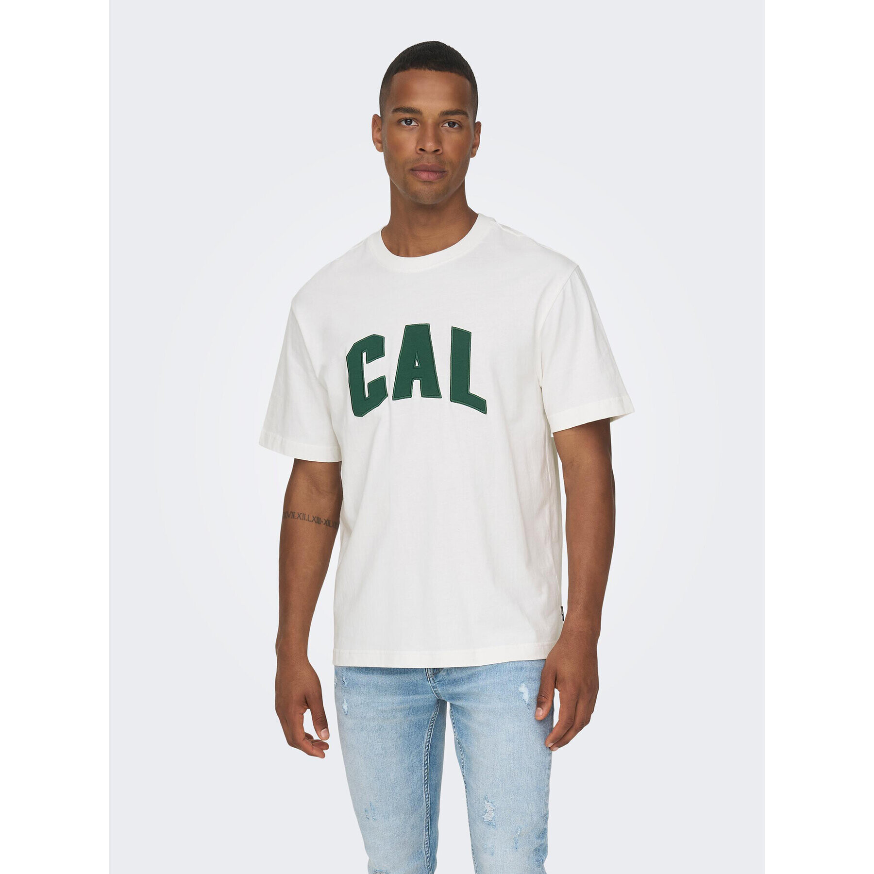 Only & Sons Тишърт 22026375 Бял Relaxed Fit - Pepit.bg
