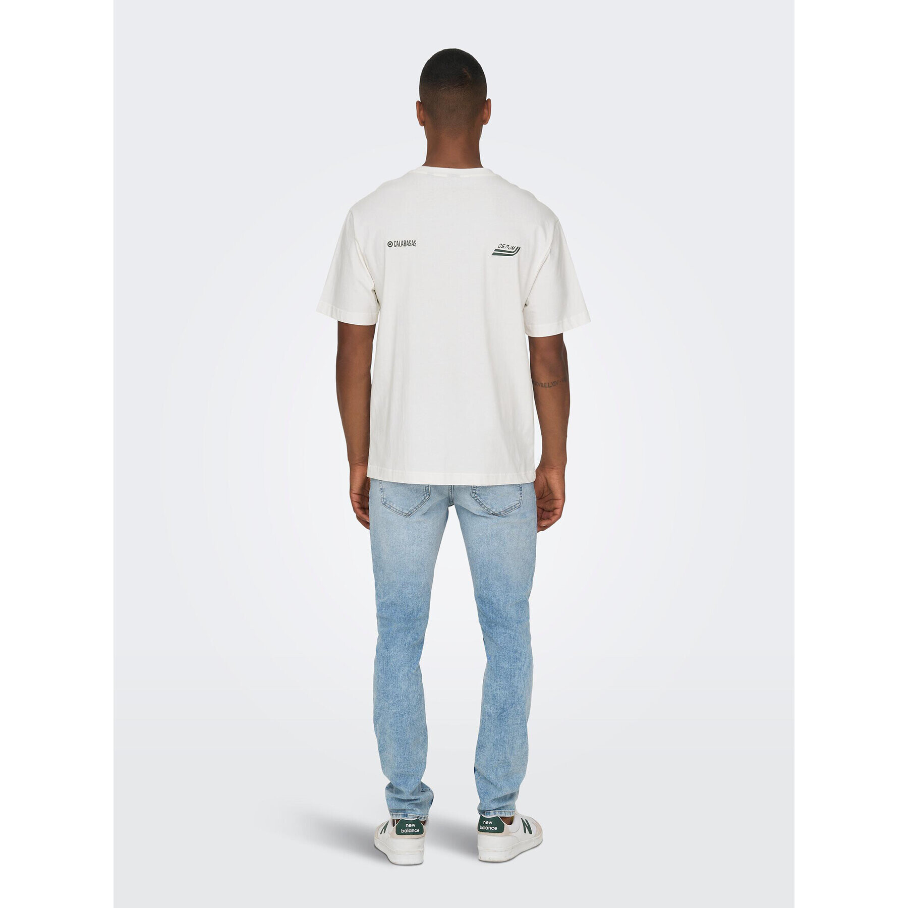 Only & Sons Тишърт 22026375 Бял Relaxed Fit - Pepit.bg