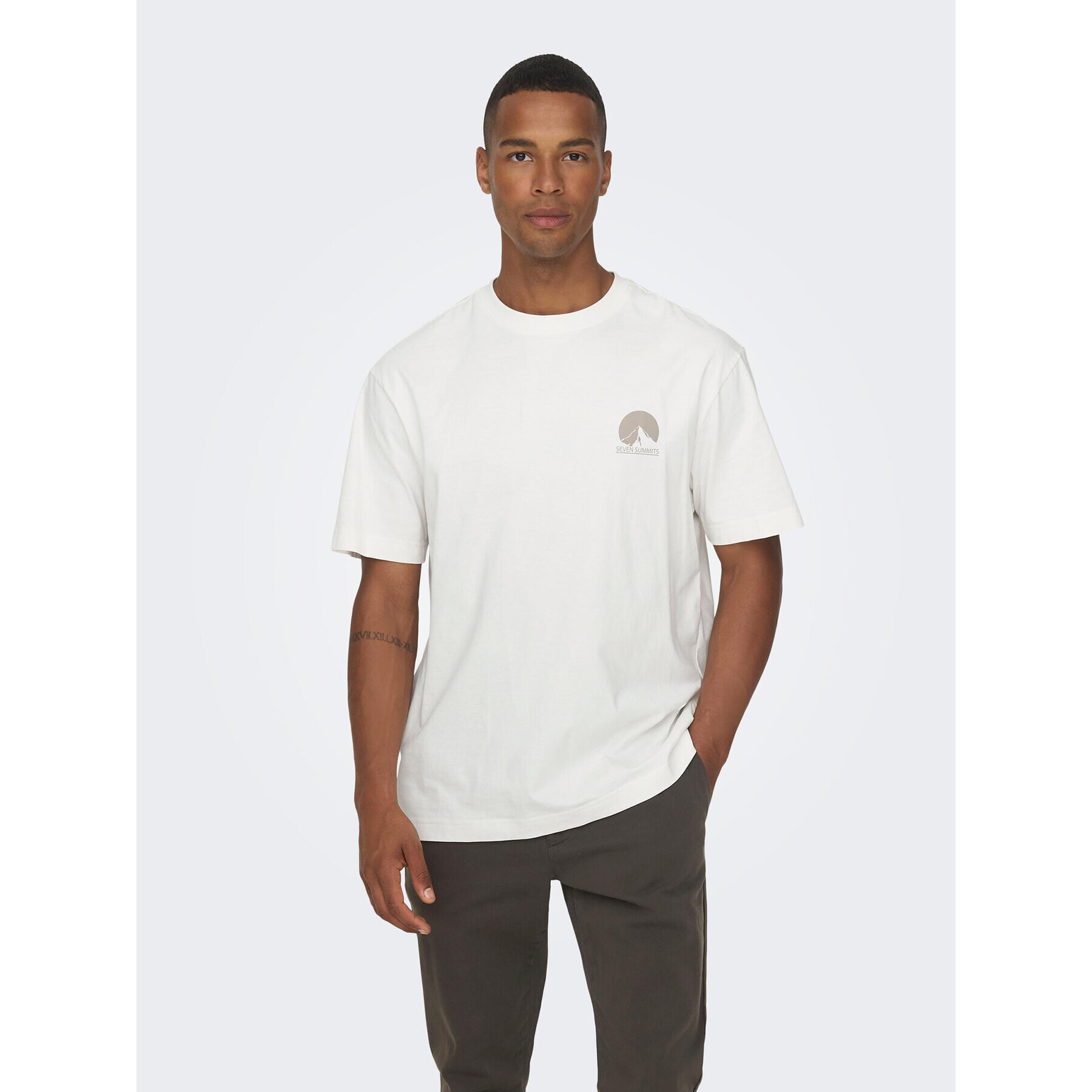 Only & Sons Тишърт 22026424 Бял Relaxed Fit - Pepit.bg