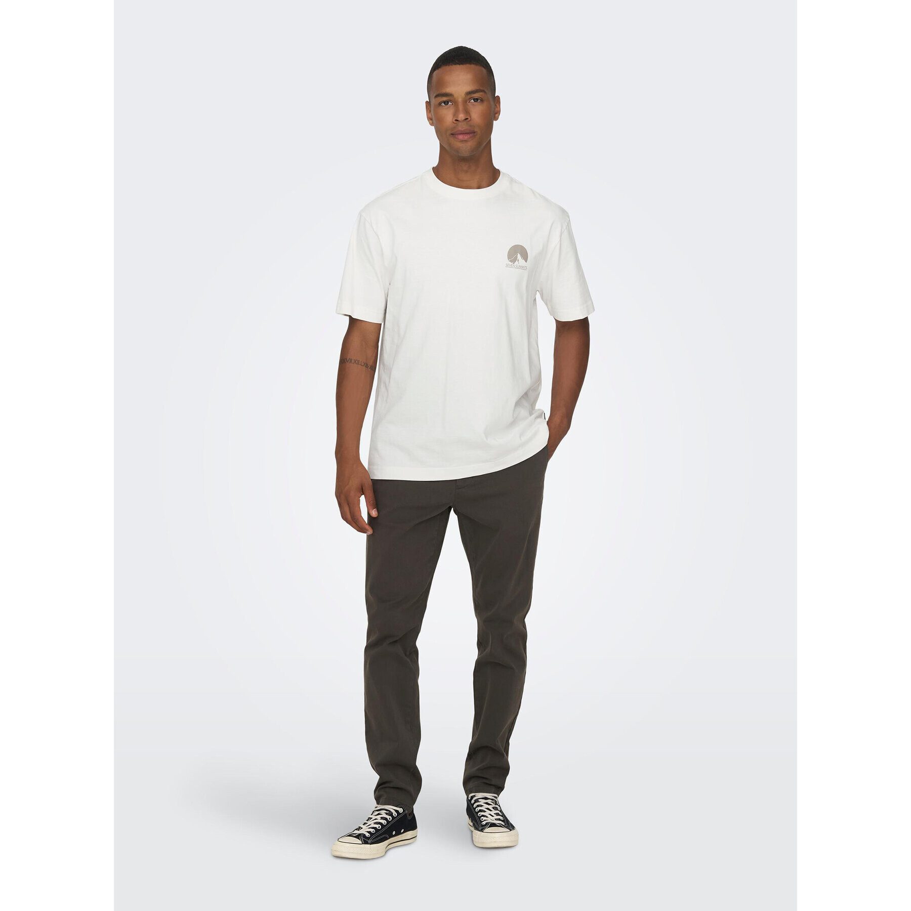 Only & Sons Тишърт 22026424 Бял Relaxed Fit - Pepit.bg