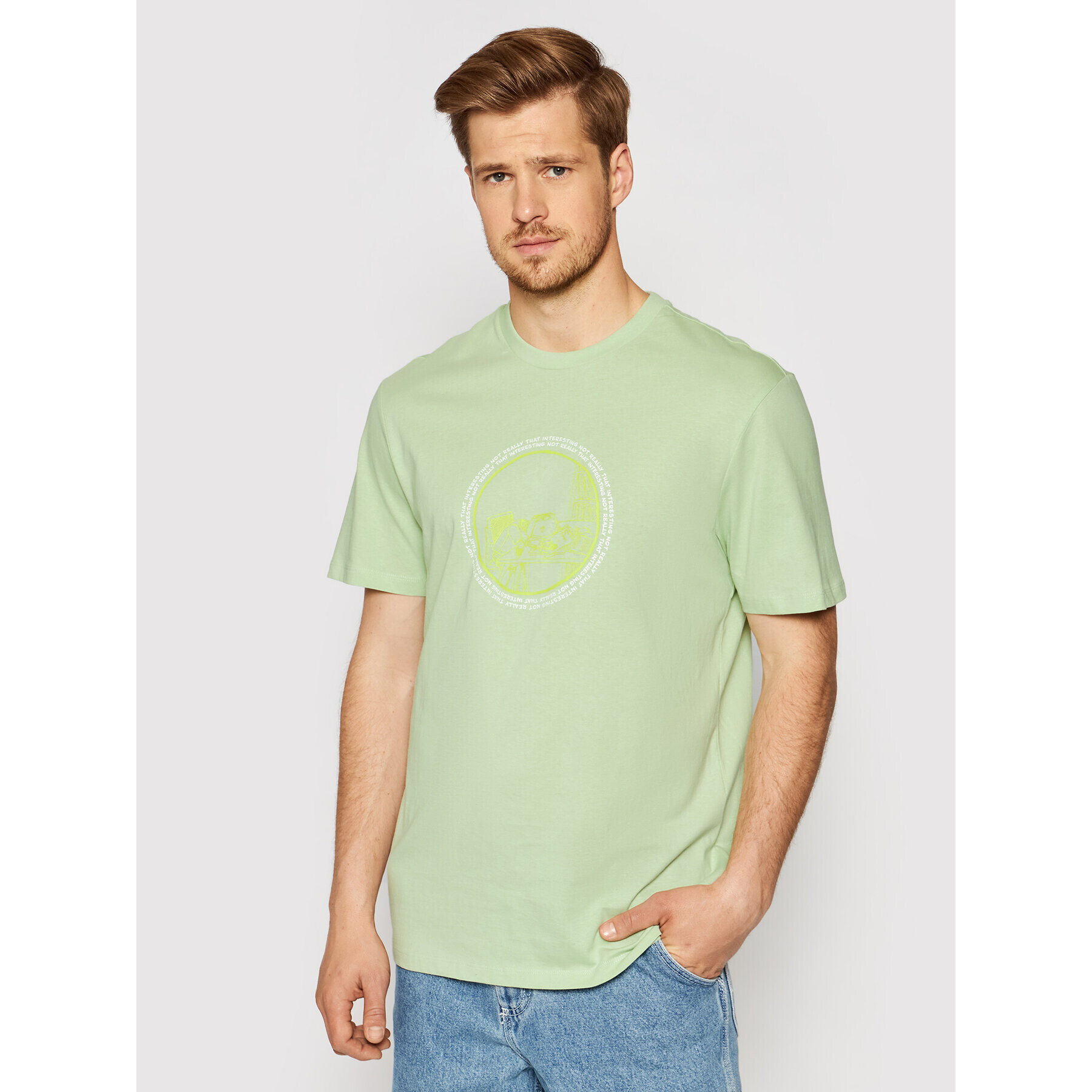 Only & Sons Тишърт Aca 22019295 Зелен Regular Fit - Pepit.bg
