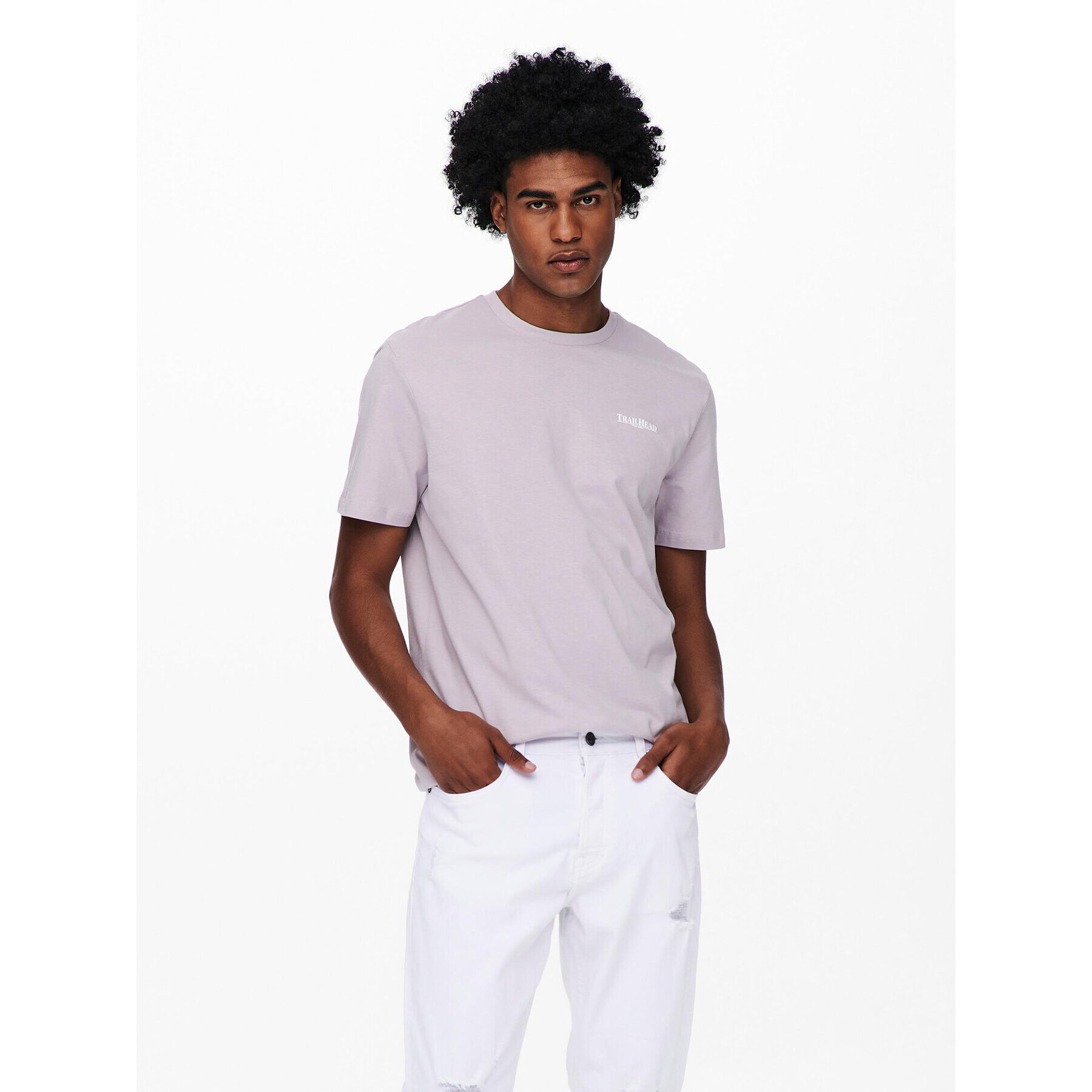 Only & Sons Тишърт Adam 22019288 Сив Regular Fit - Pepit.bg