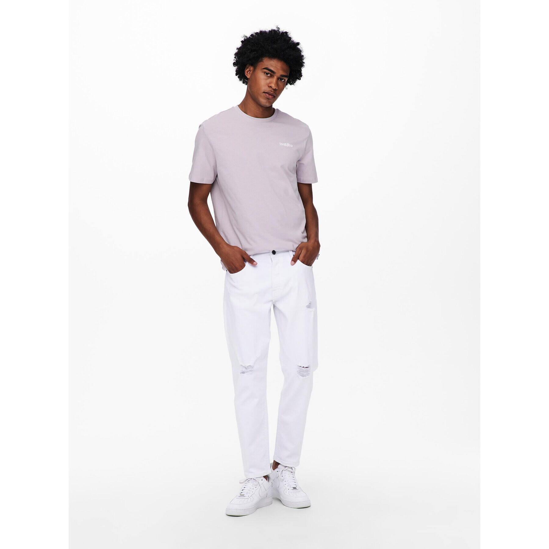 Only & Sons Тишърт Adam 22019288 Сив Regular Fit - Pepit.bg