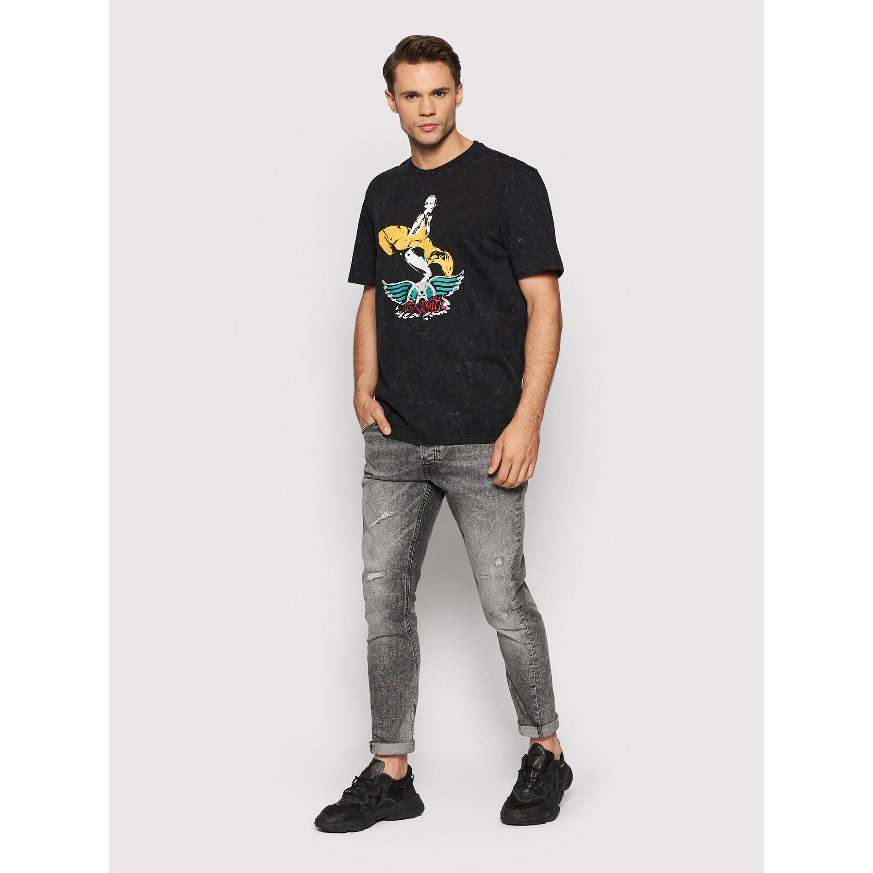 Only & Sons Тишърт Aerosmith 22020823 Черен Regular Fit - Pepit.bg