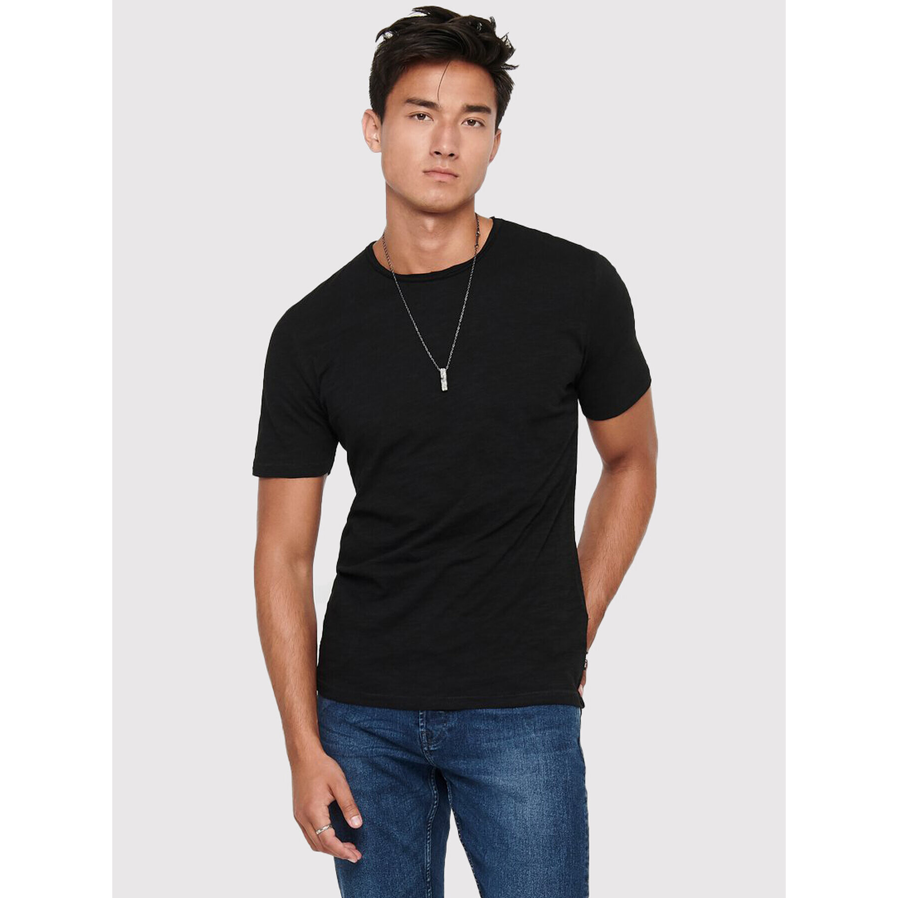 Only & Sons Тишърт Albert 22005108 Черен Regular Fit - Pepit.bg