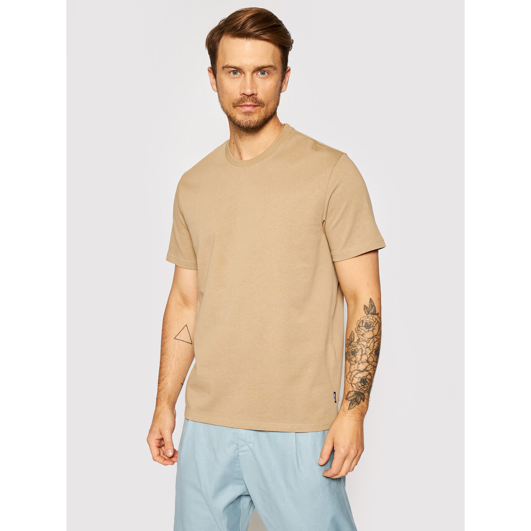 Only & Sons Тишърт Anel 22019359 Кафяв Regular Fit - Pepit.bg