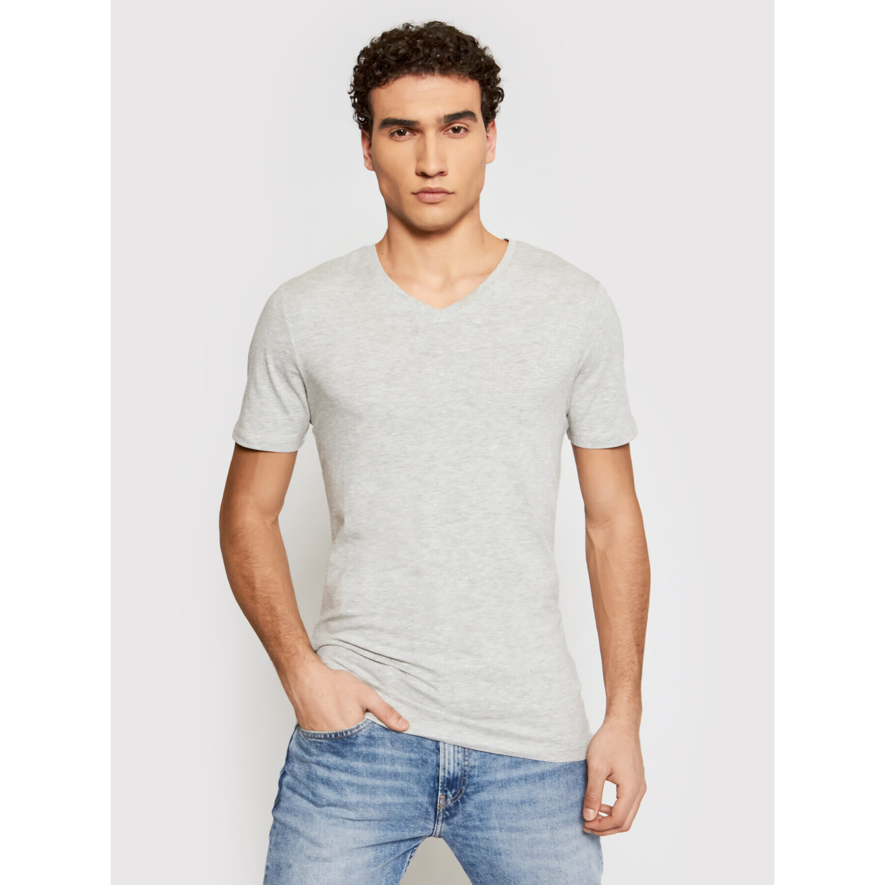 Only & Sons Тишърт Basic 22020799 Сив Slim Fit - Pepit.bg