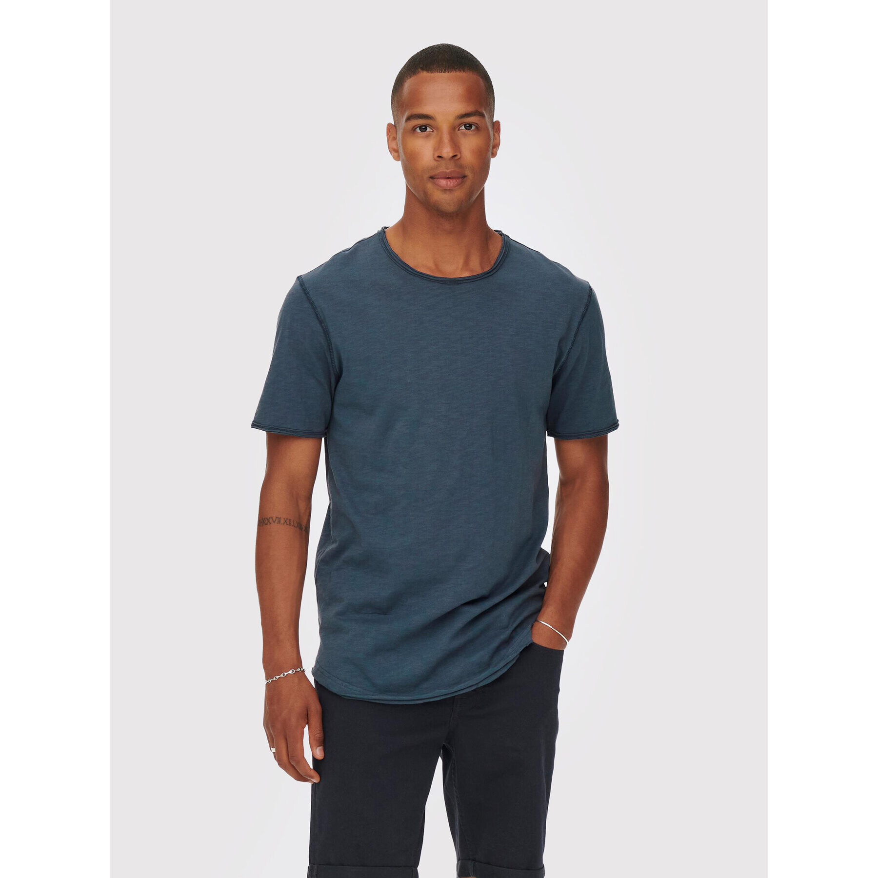 Only & Sons Тишърт Benne 22017822 Тъмносин Regular Fit - Pepit.bg