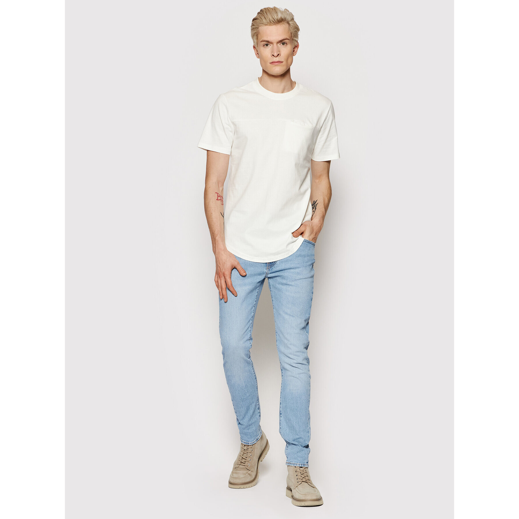 Only & Sons Тишърт Dash 22018623 Бежов Regular Fit - Pepit.bg