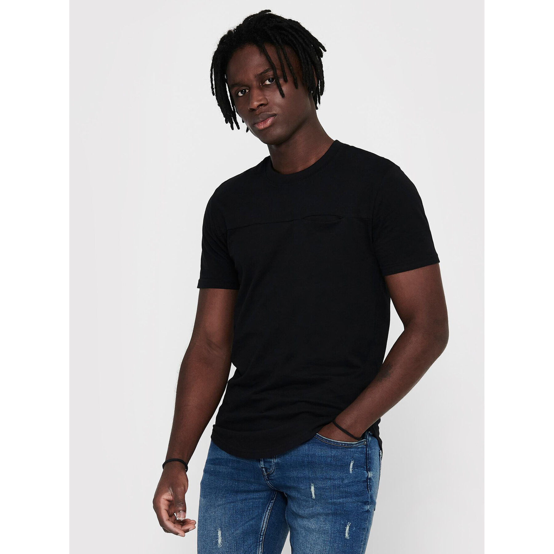 Only & Sons Тишърт Dash 22018623 Черен Regular Fit - Pepit.bg