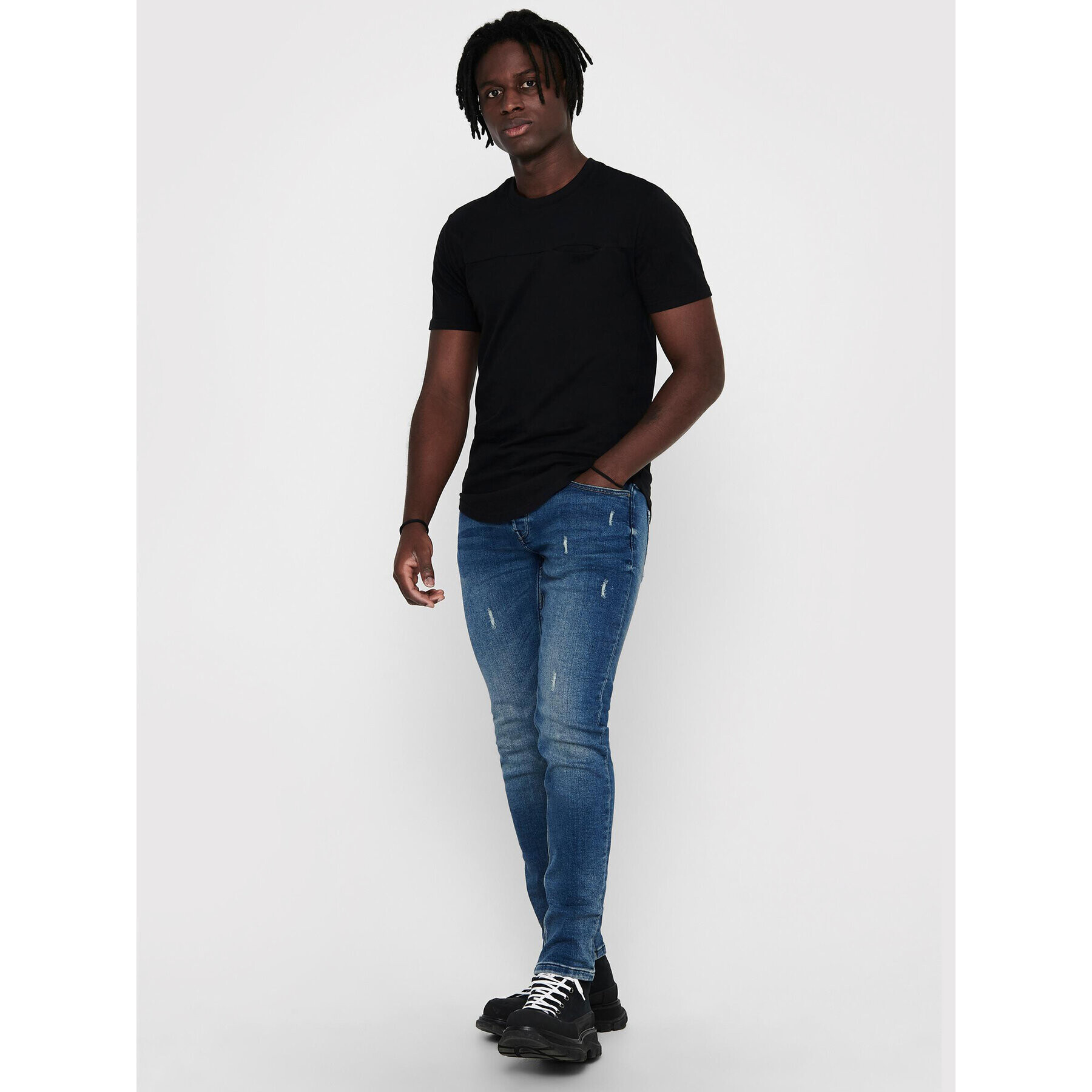 Only & Sons Тишърт Dash 22018623 Черен Regular Fit - Pepit.bg