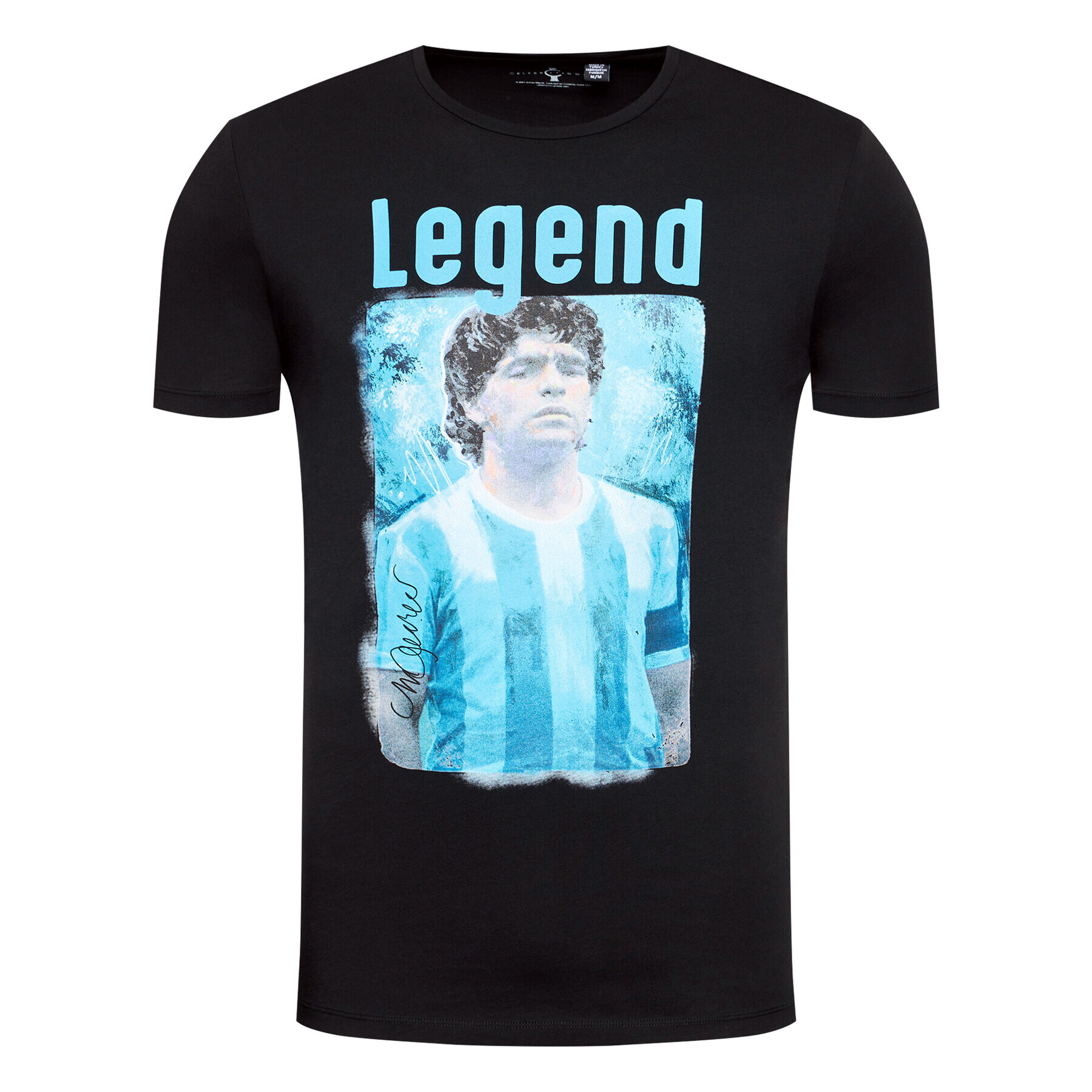 Only & Sons Тишърт Diego Maradona 22021552 Черен Regular Fit - Pepit.bg