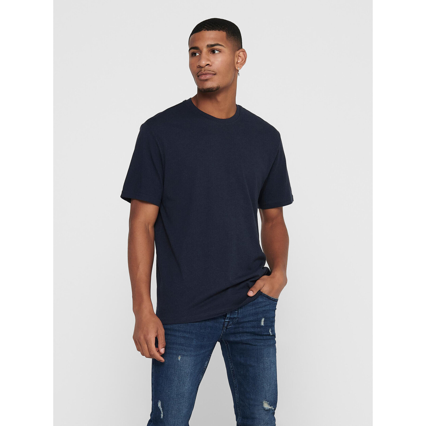 Only & Sons Тишърт Dion 22017727 Тъмносин Regular Fit - Pepit.bg