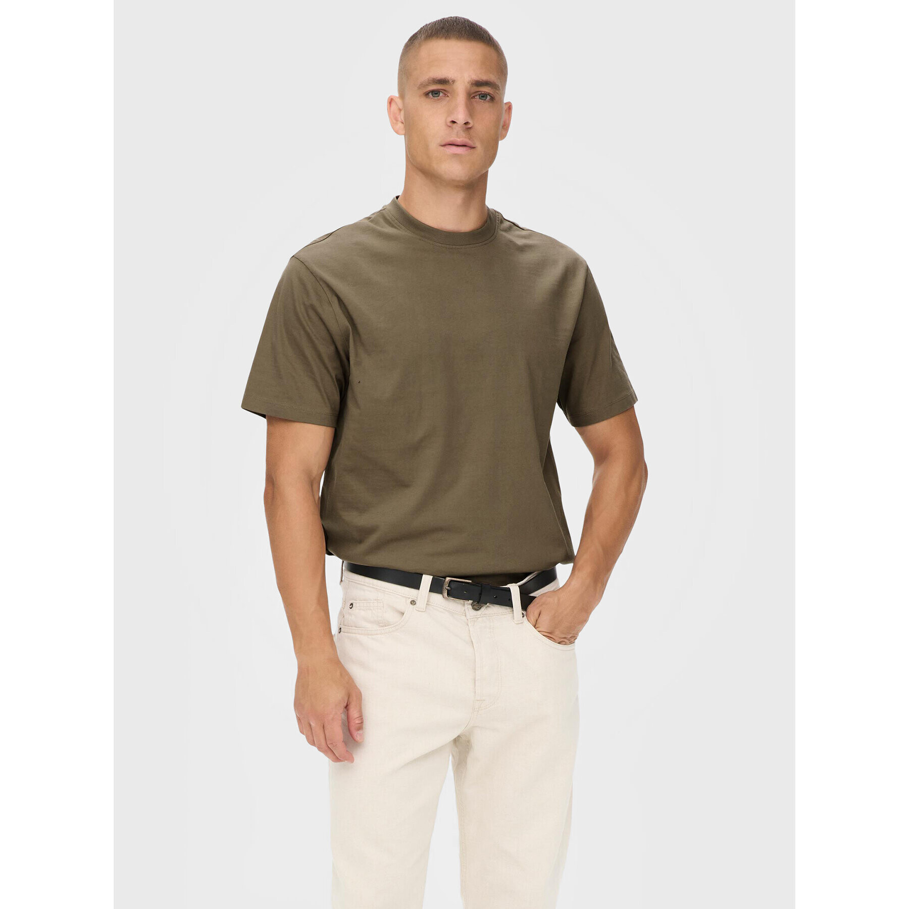 Only & Sons Тишърт Fred 22022532 Кафяв Relaxed Fit - Pepit.bg
