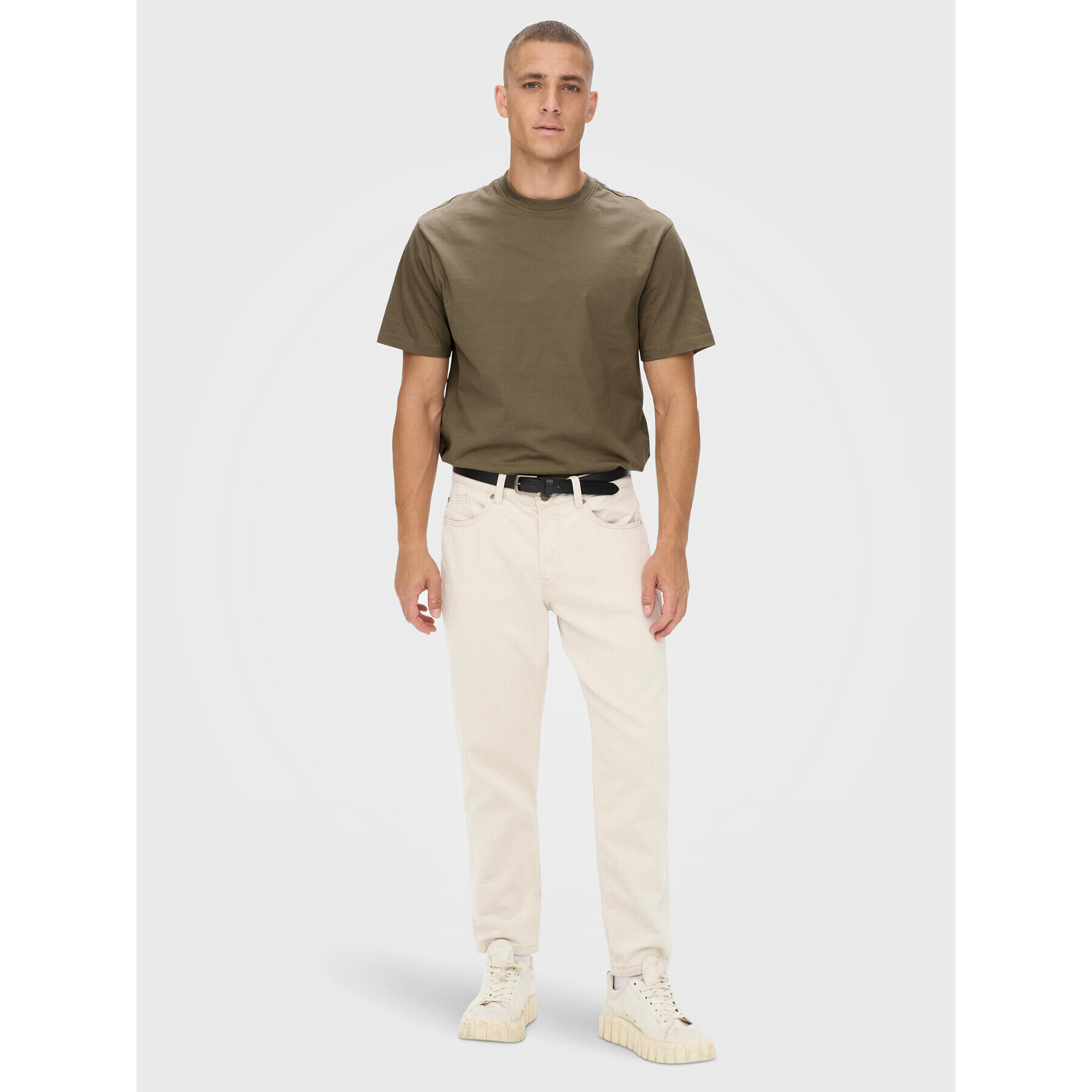 Only & Sons Тишърт Fred 22022532 Кафяв Relaxed Fit - Pepit.bg