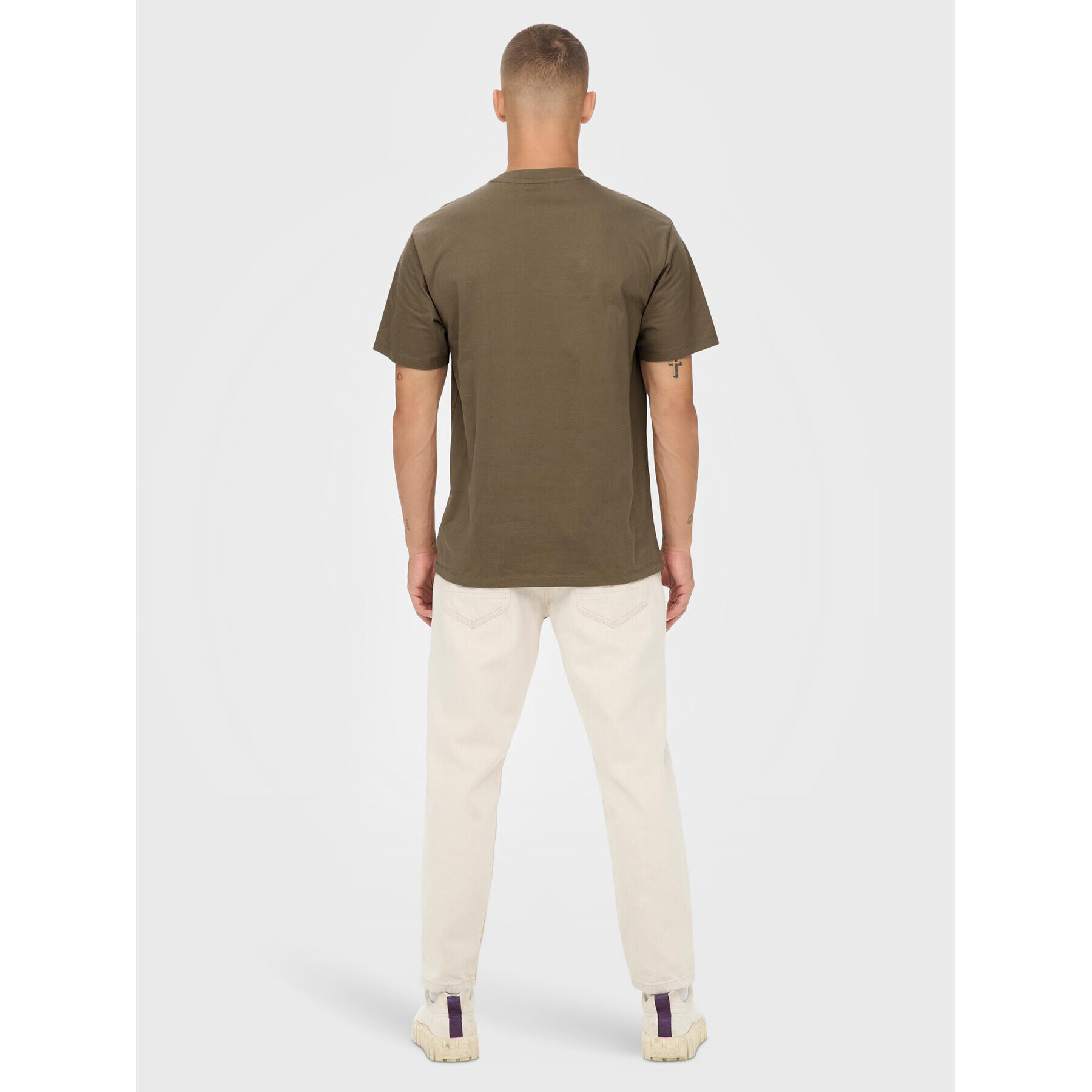 Only & Sons Тишърт Fred 22022532 Кафяв Relaxed Fit - Pepit.bg