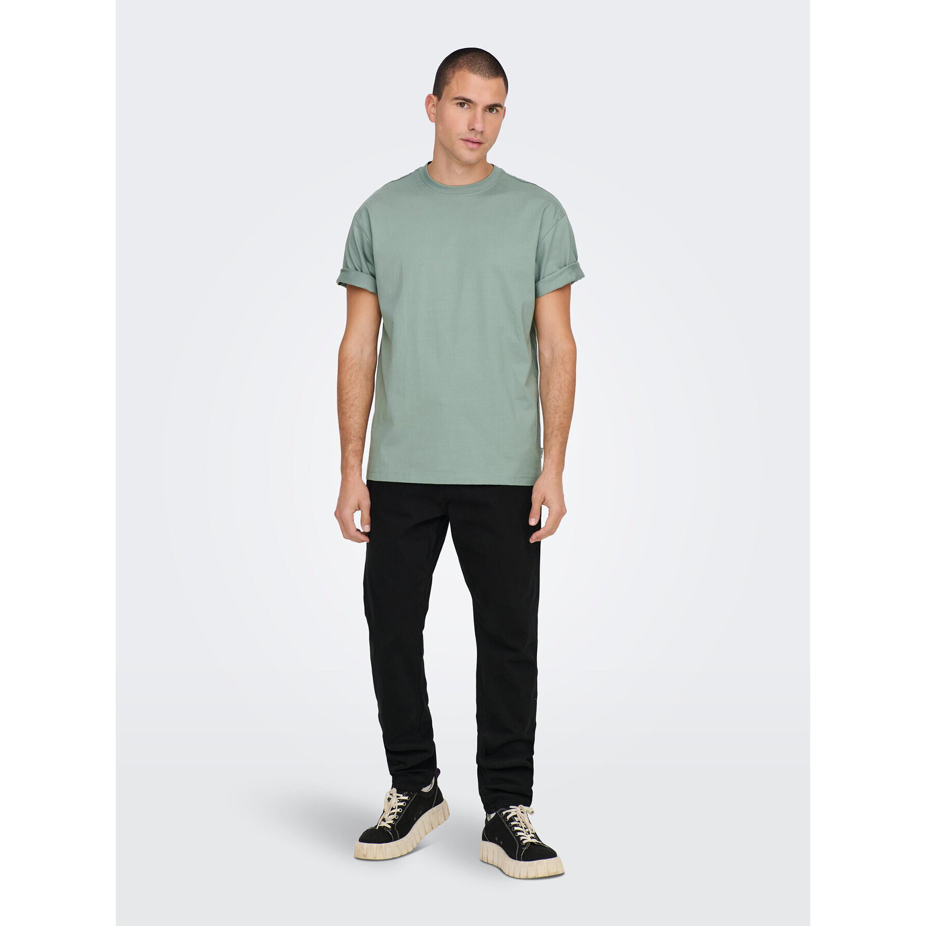 Only & Sons Тишърт Fred 22022532 Зелен Relaxed Fit - Pepit.bg