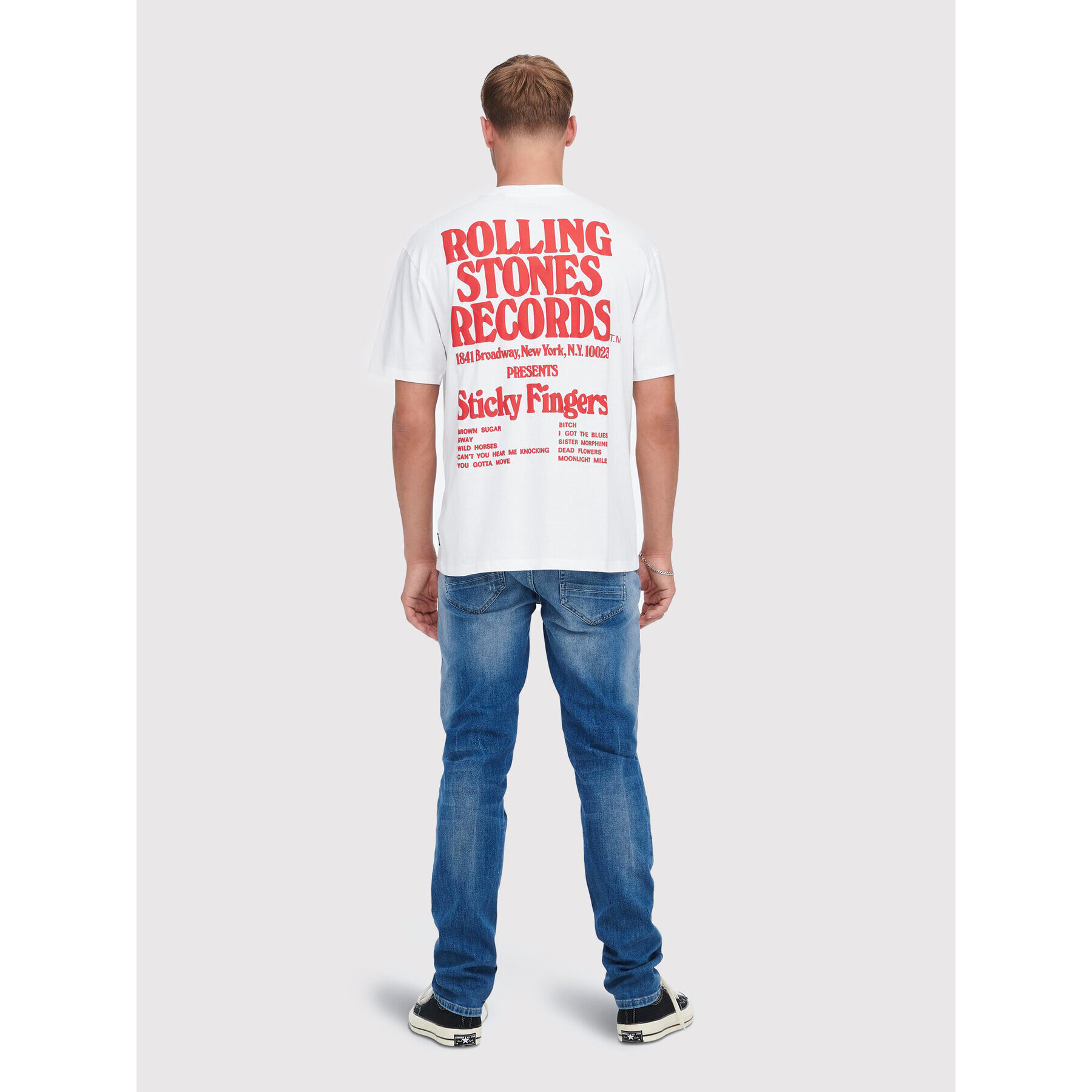 Only & Sons Тишърт Fred 22023078 Бял Relaxed Fit - Pepit.bg
