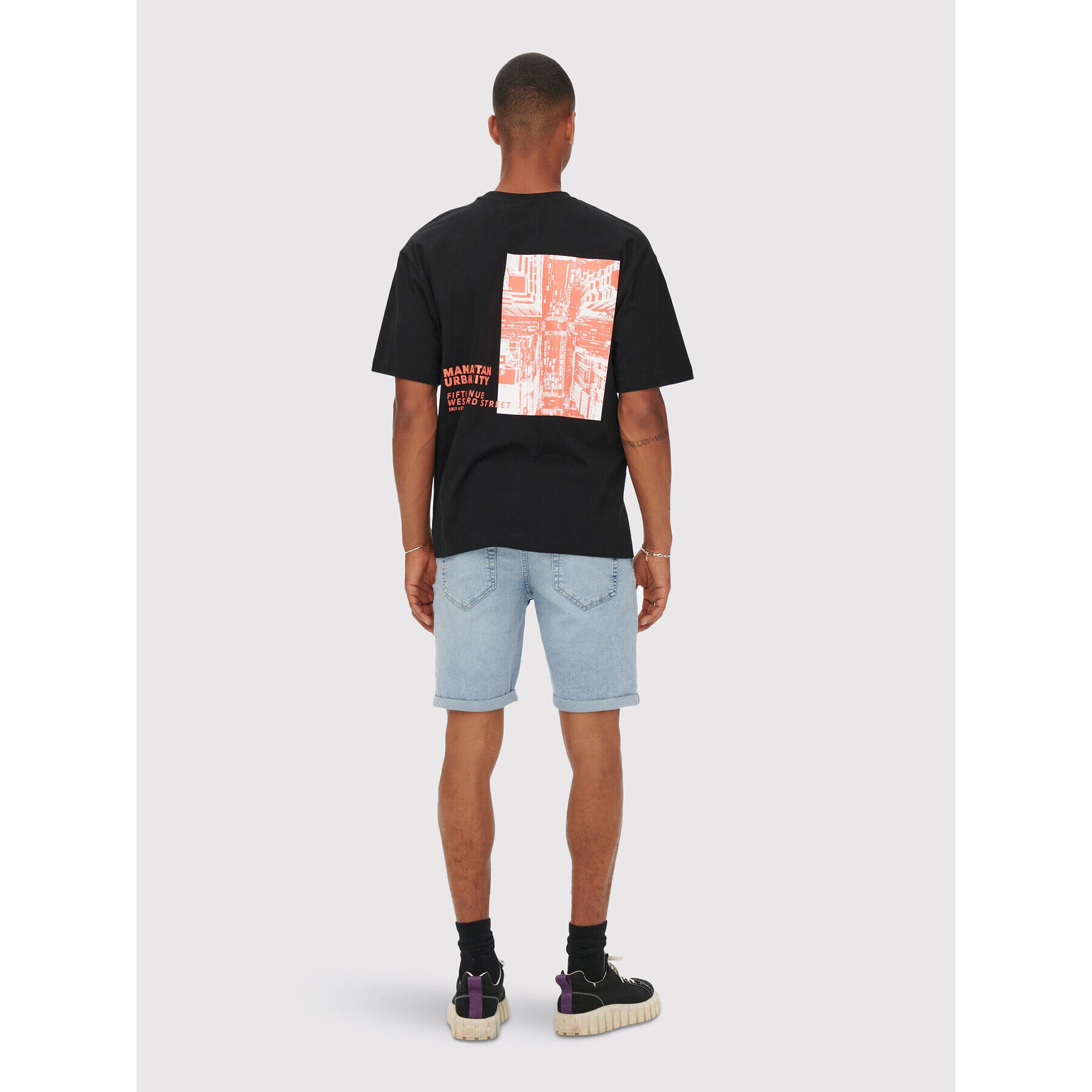 Only & Sons Тишърт Fred 22023090 Черен Relaxed Fit - Pepit.bg