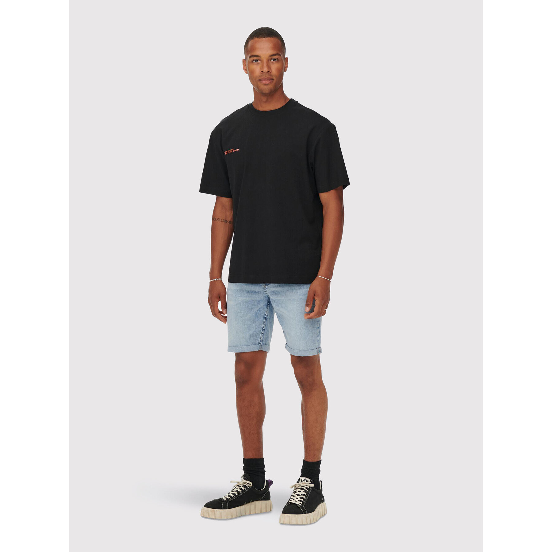 Only & Sons Тишърт Fred 22023090 Черен Relaxed Fit - Pepit.bg